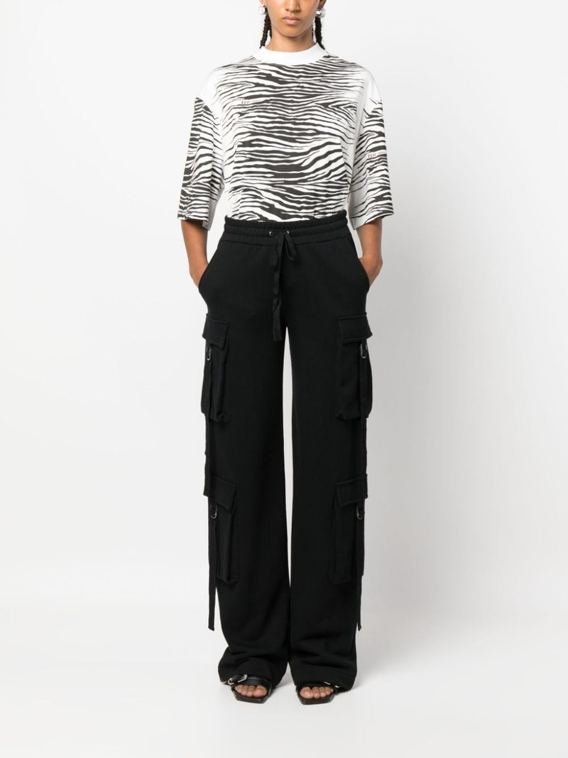 Blumarine straight-leg cotton cargo trousers outlook