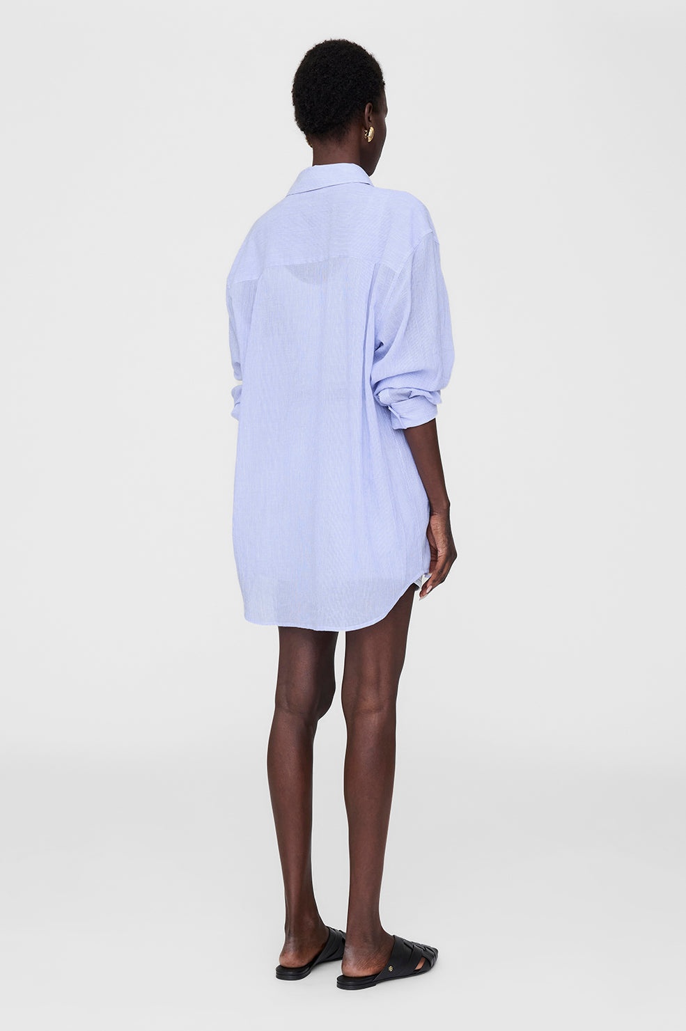 Plaza Shirt - Blue And White Mini Stripe - 3