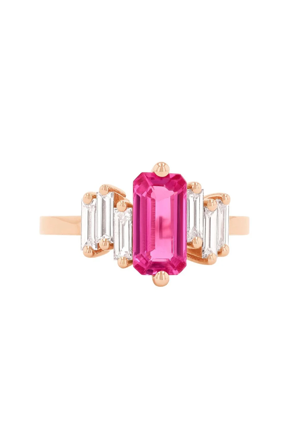Pink Sapphire Diamond Ring - 1