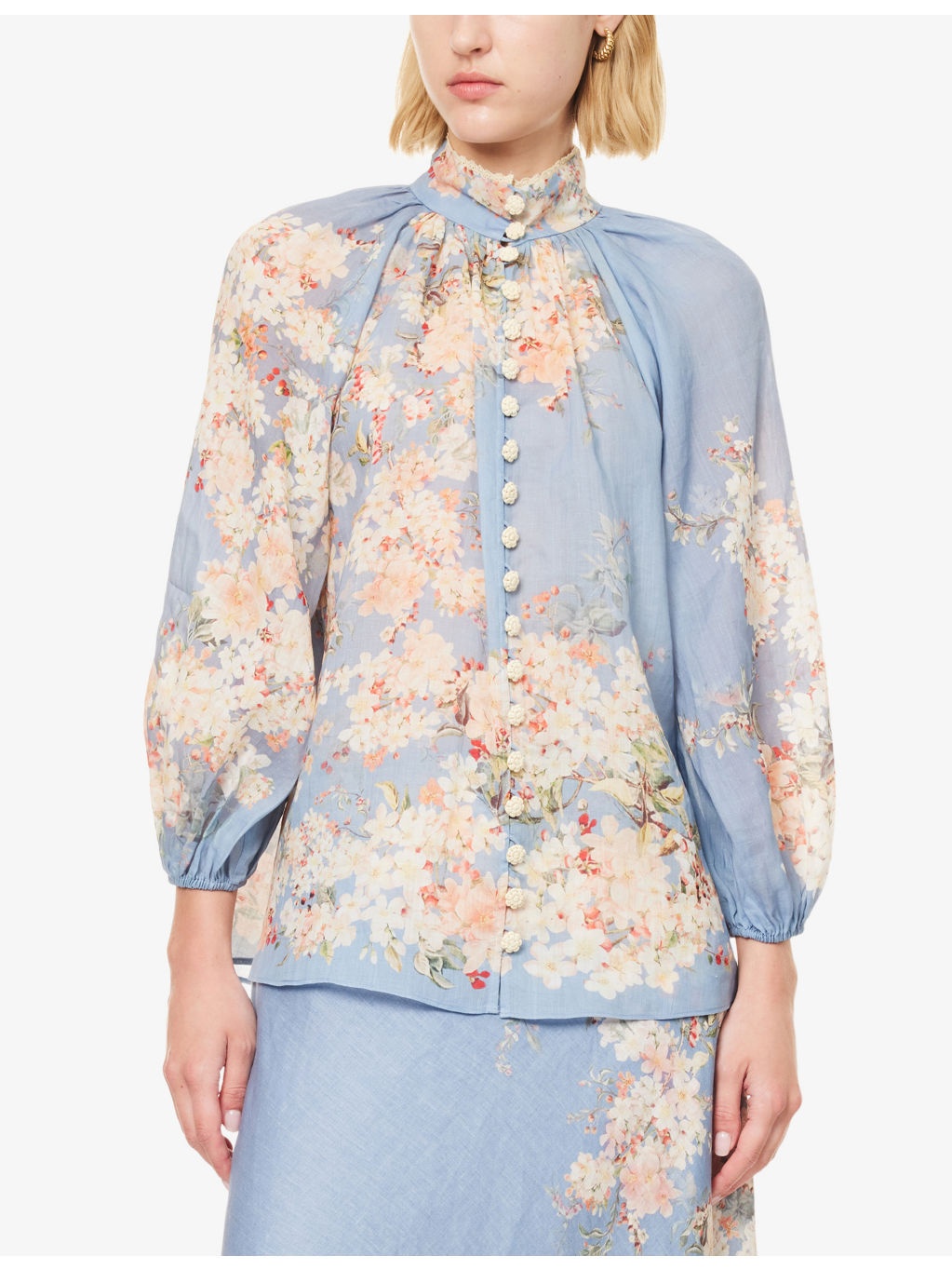 Cascadian Billow Floral Woven Blouse - 3