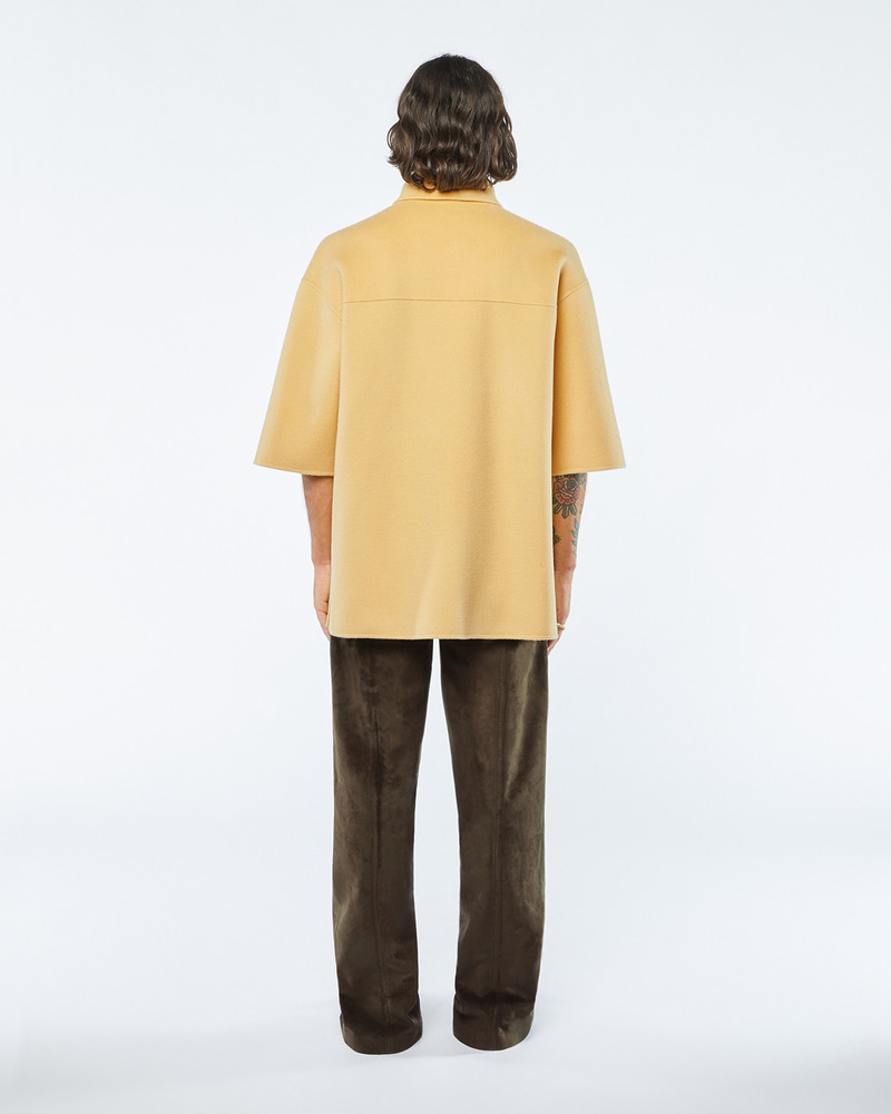AMON - Double wool and silk overshirt - Sun yellow 4