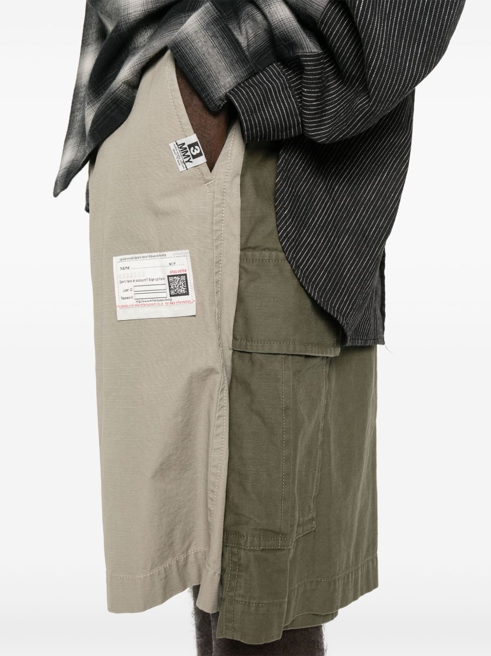 layered cargo shorts - 5