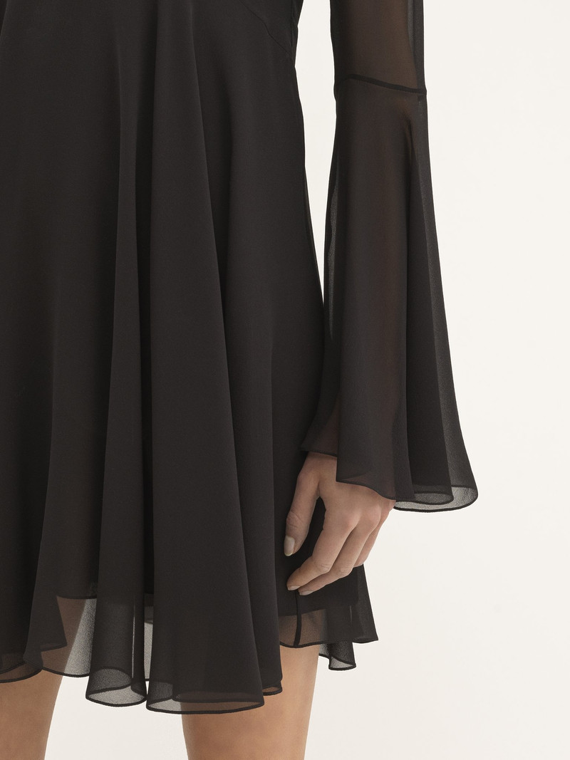 FLARED MINI DRESS IN SILK GEORGETTE 6