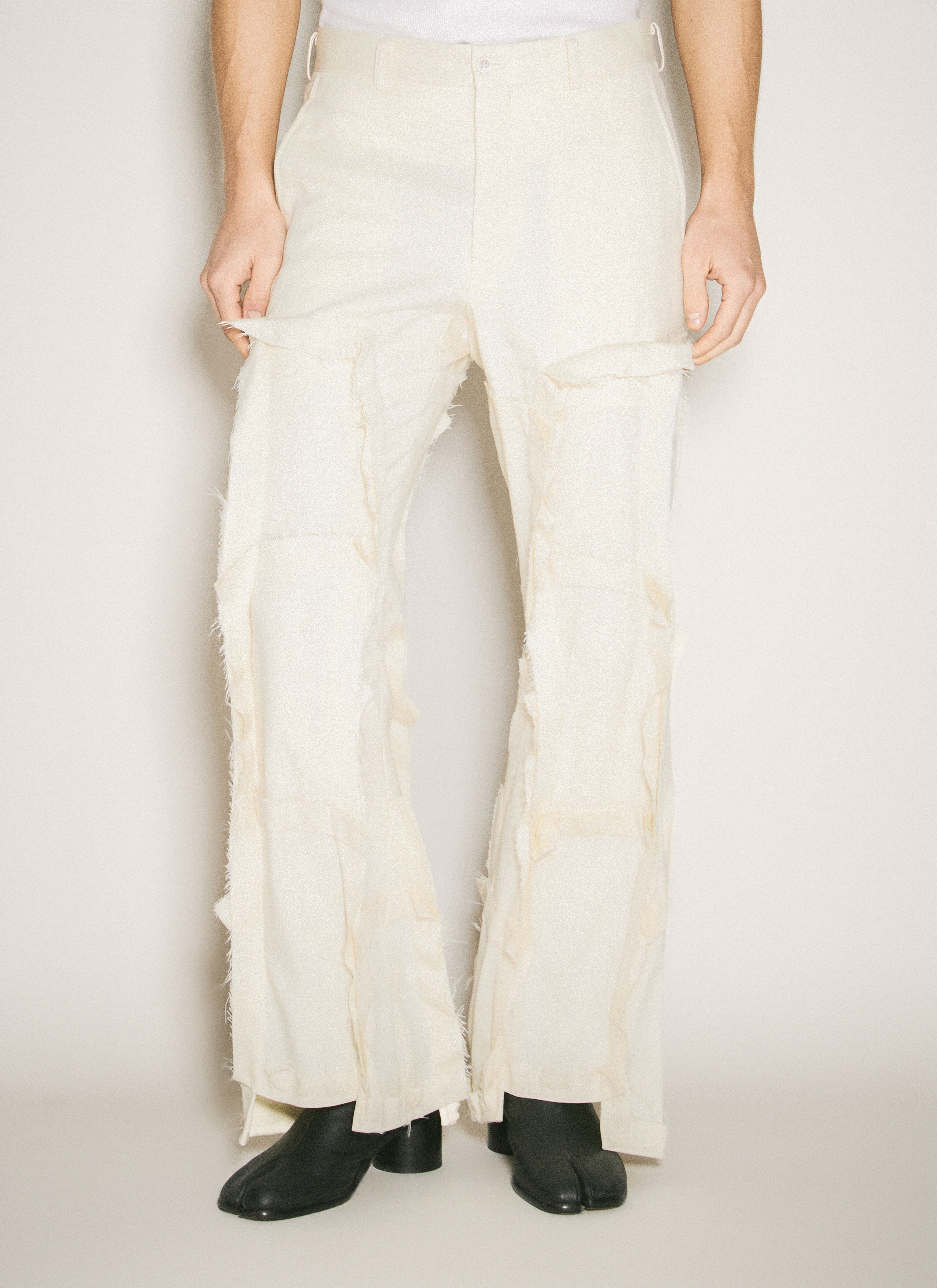 Panelled Wool-Blend Pants - 1