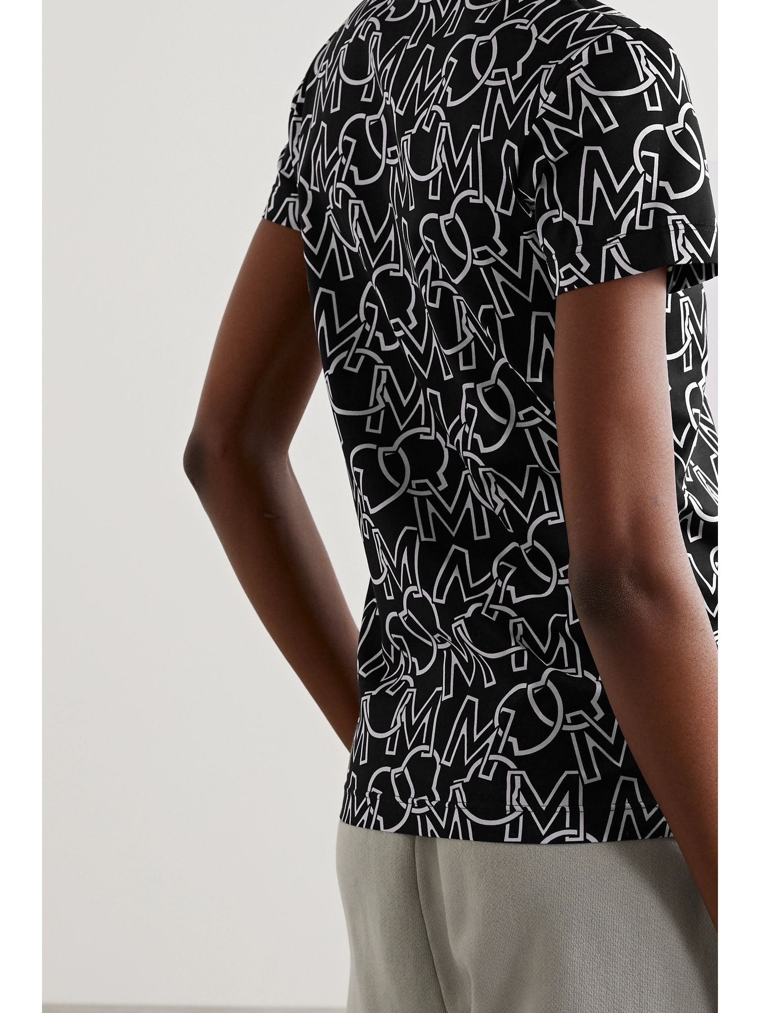 Printed cotton-jersey T-shirt Black - 3