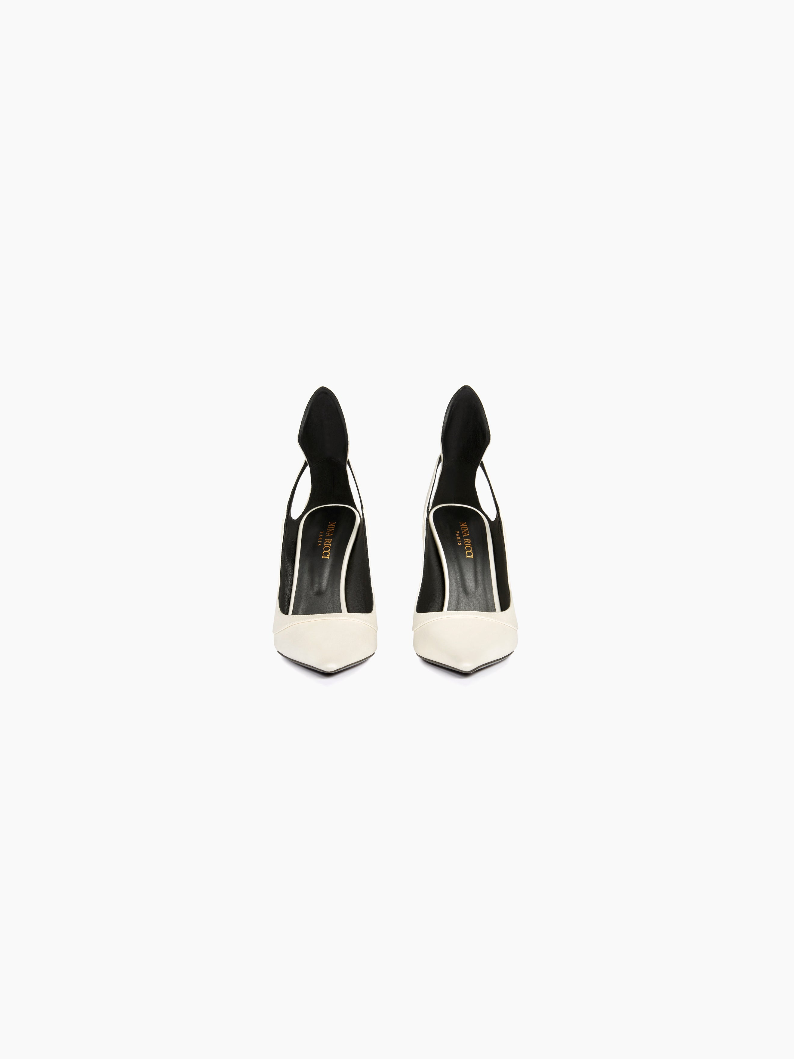 White Satin Pumps - 2