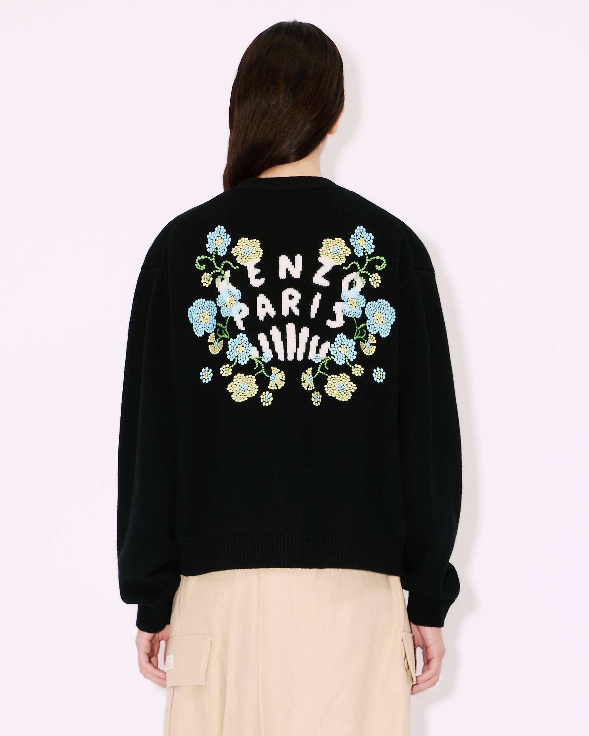 'KENZO Jungle Flower' embroidered cardigan in wool - 4