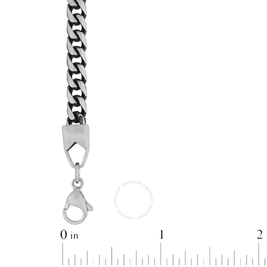 Robert Alton - Robert Alton Stainless Steel Gunmetal Matte Franco Chain - 4