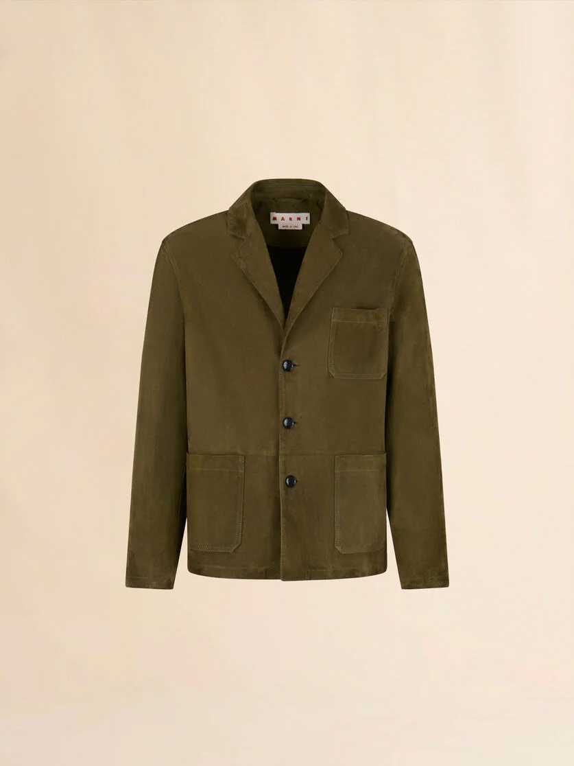 DEEP GREEN SUEDE JACKET - 1