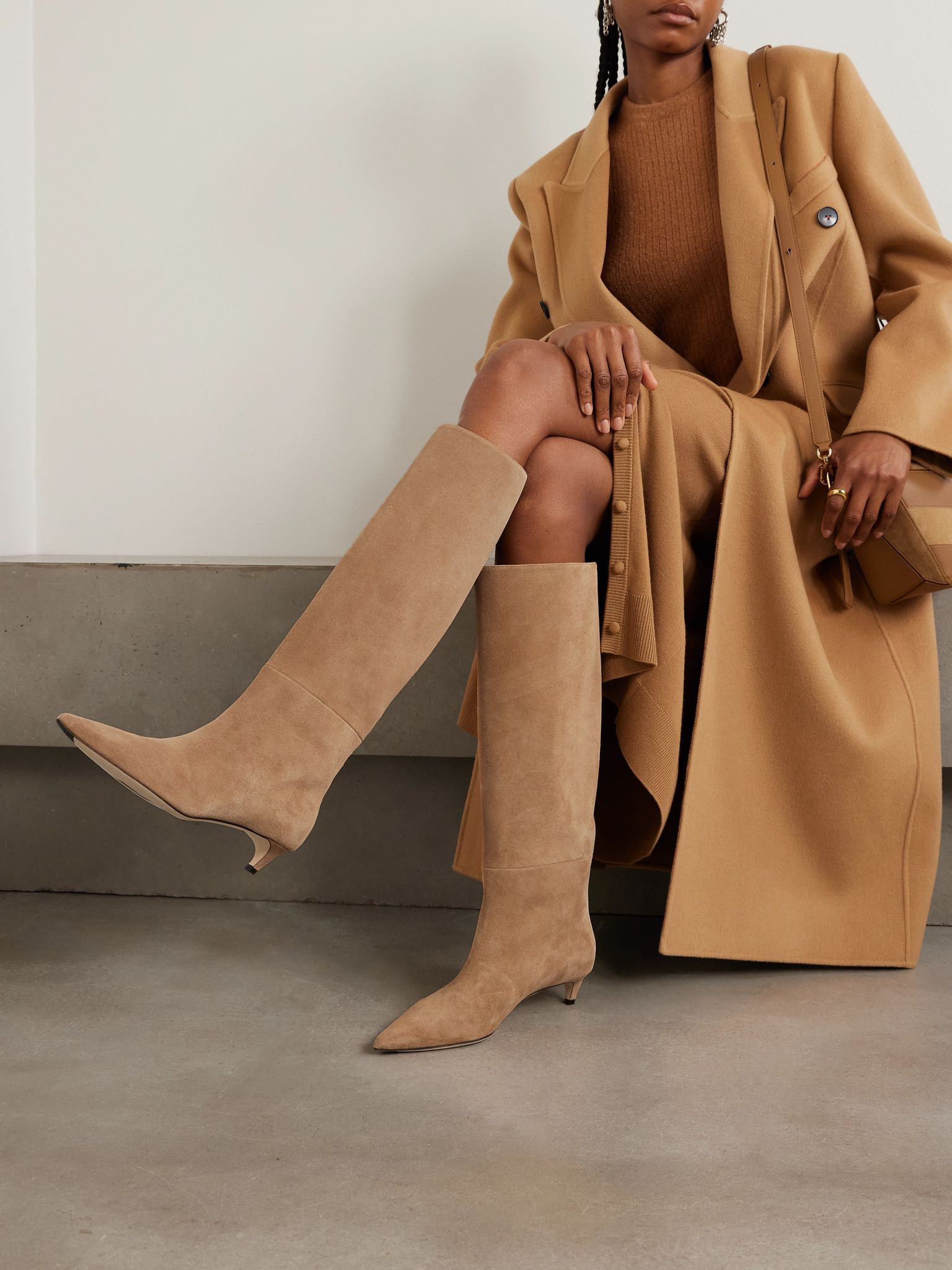 Maxima 35 suede knee boots Tan - 2