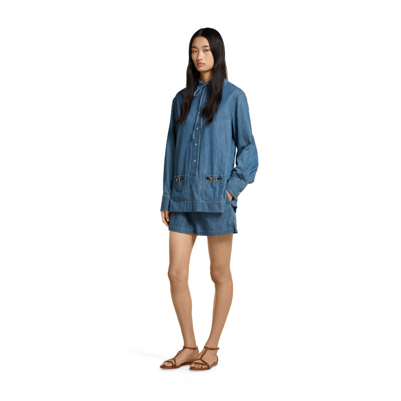 GUCCI Denim shorts with Horsebit outlook