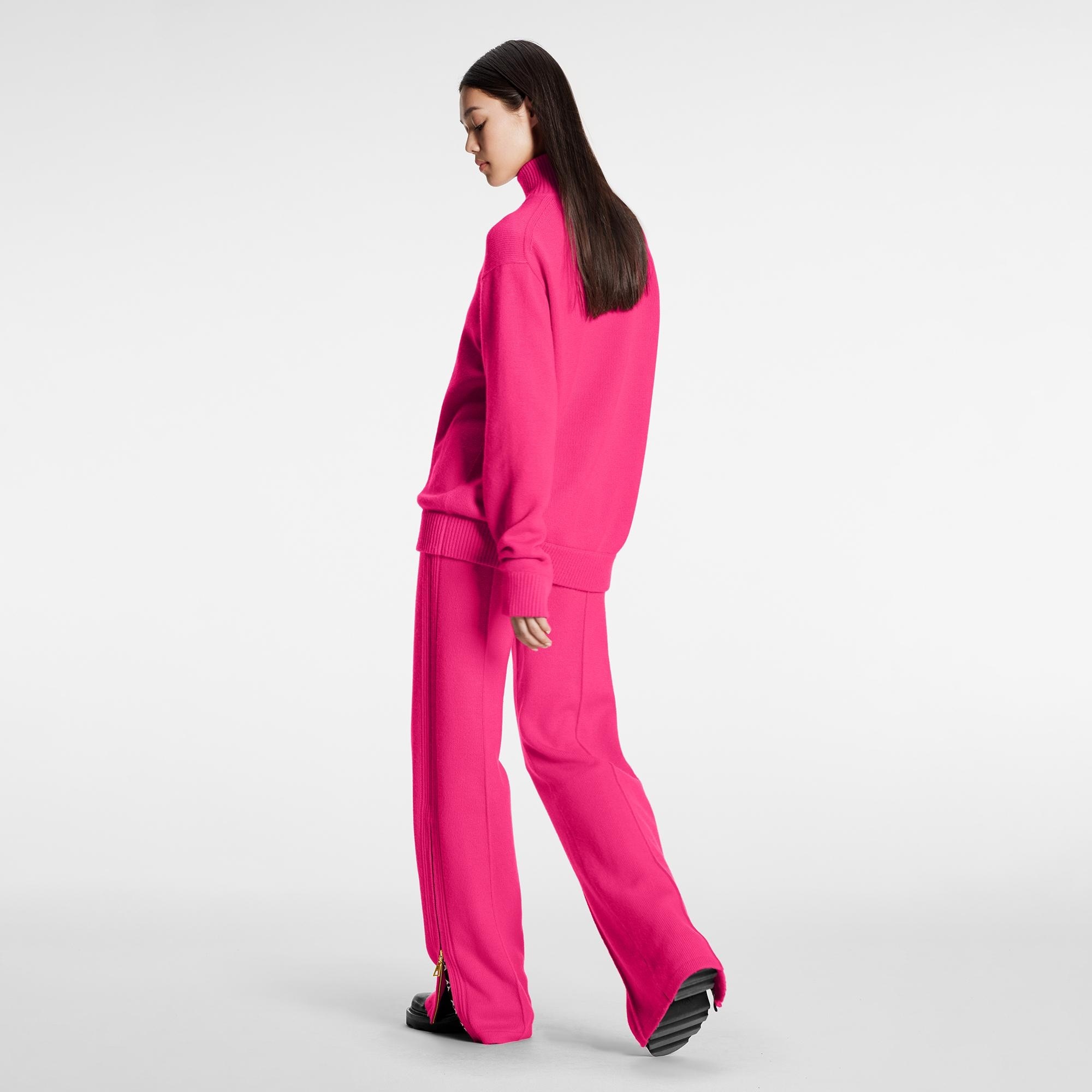 Open Ankle Cashmere Loungewear Pants - 3