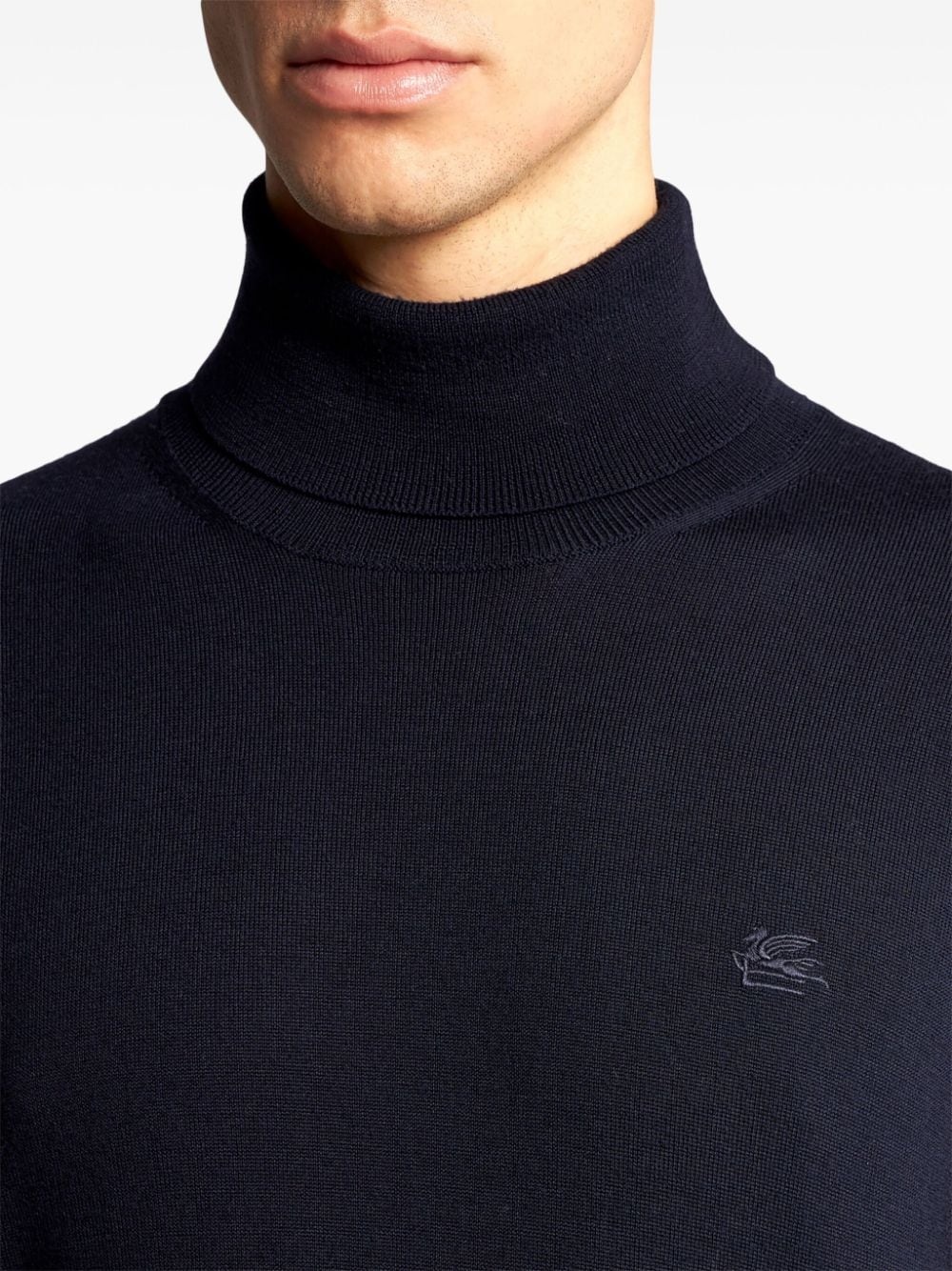 Pegaso-embroidered wool jumper - 4