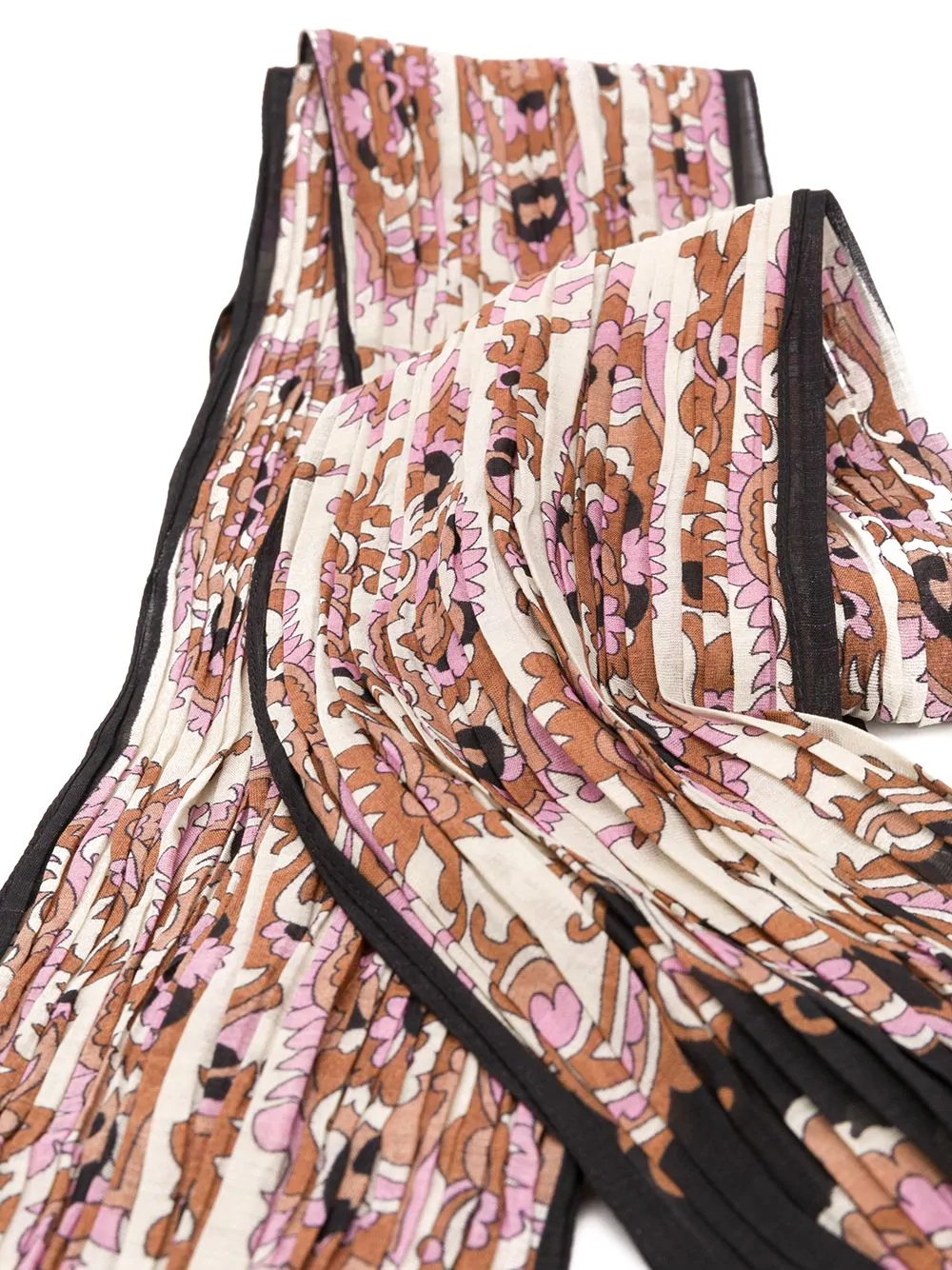 paisley print crinkled scarf - 3