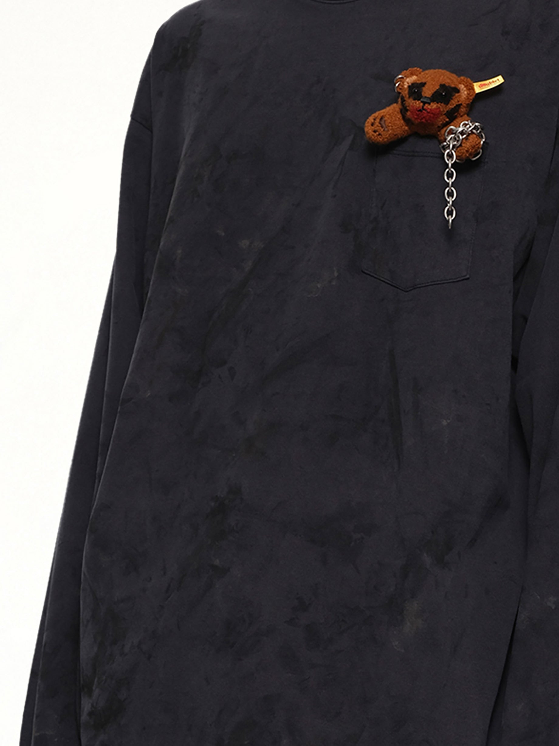 Long Sleeve T-Shirt With Villain Bear in Black - 6