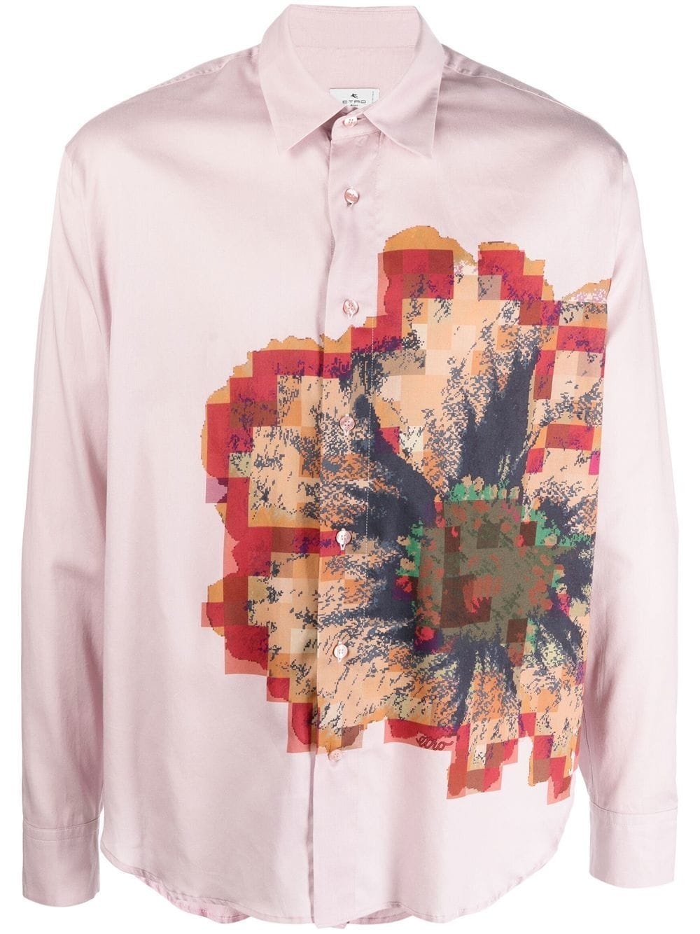 floral-print cotton shirt - 1