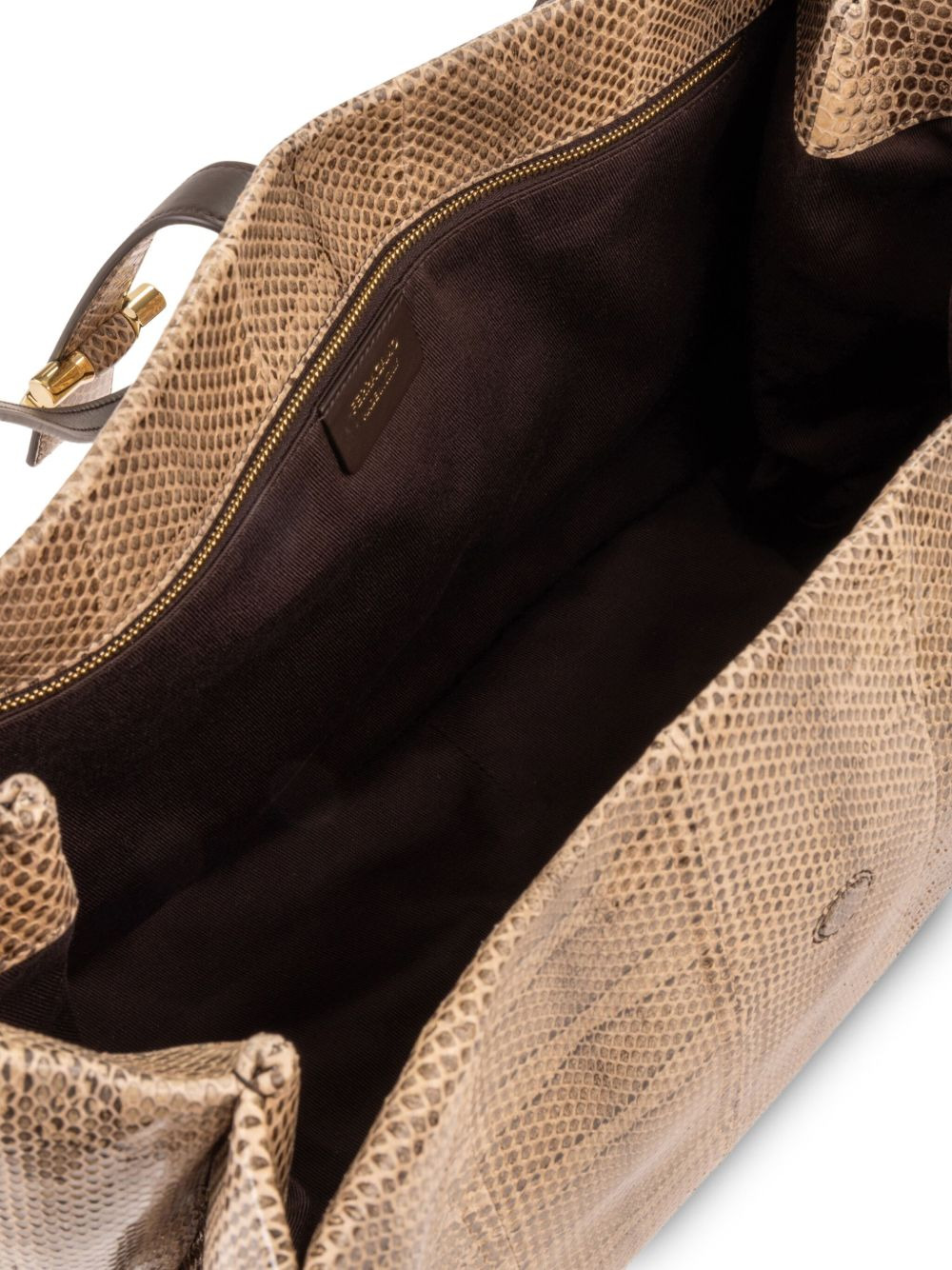 large snakeskin tote bag - 4