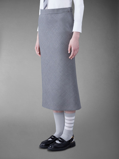 Thom Browne 2-ply Fresco midi skirt outlook