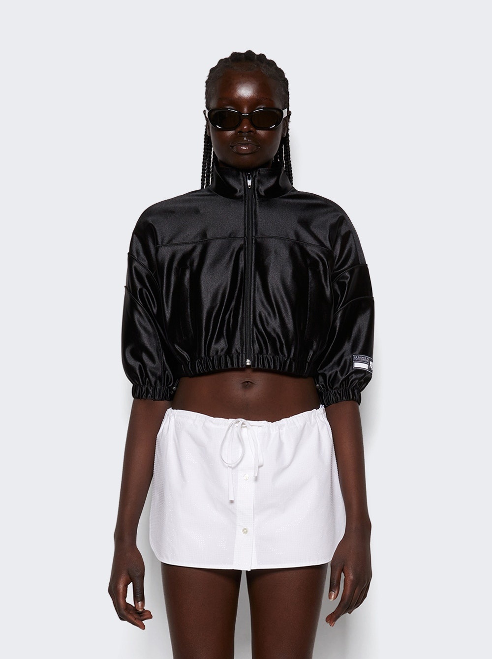 Cropped Track Jacket Black - 3