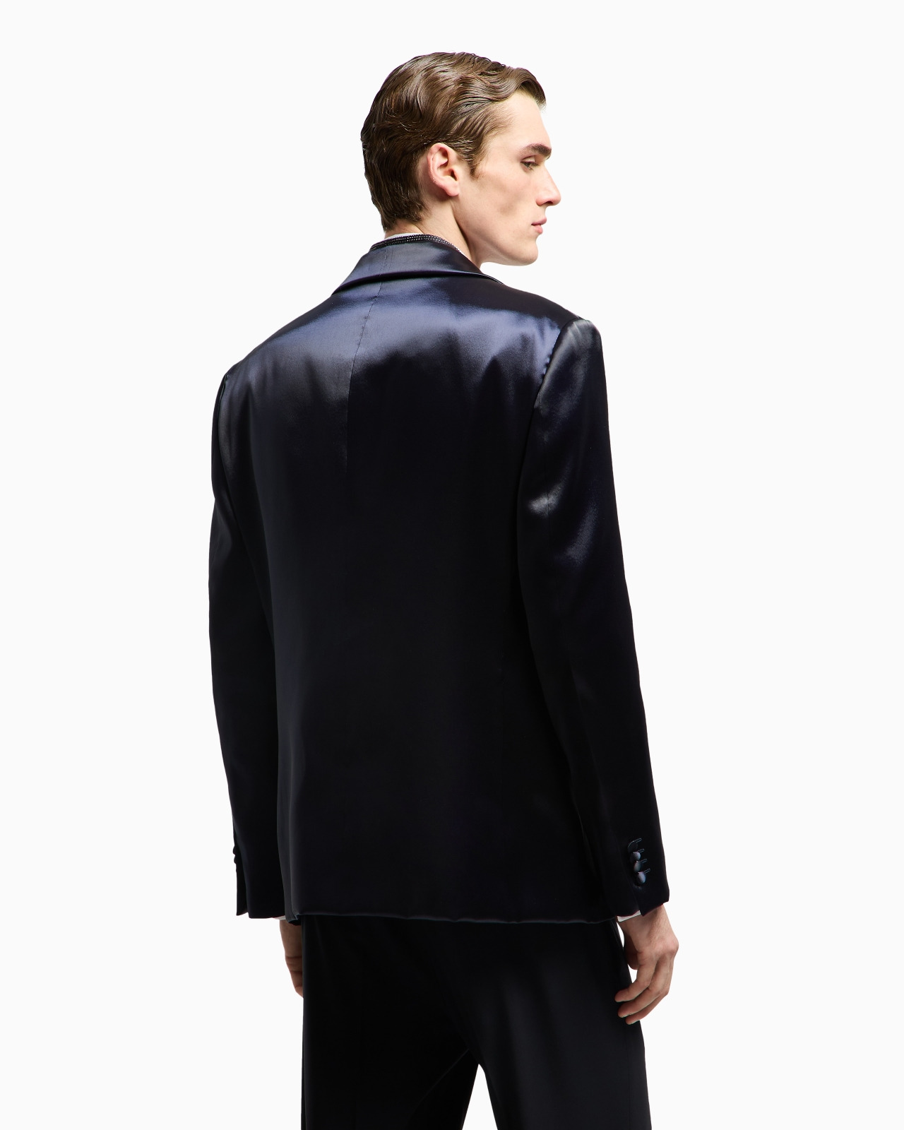 SOHO LINE SILK-BLEND RHINESTONE TUXEDO JACKET - 3