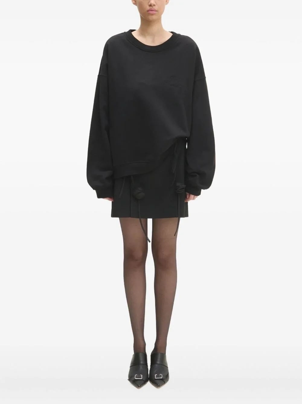 embroidered-logo sweatshirt - 1