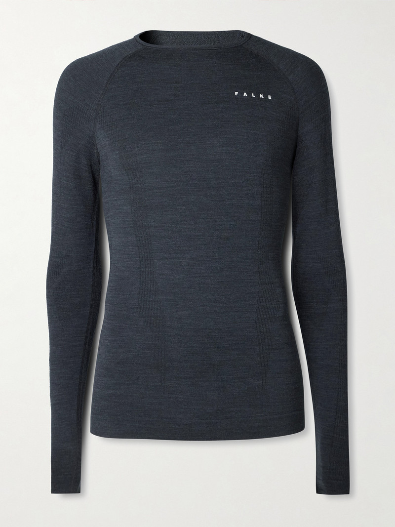 Printed Virgin Wool-Blend Ski Base Layer 1