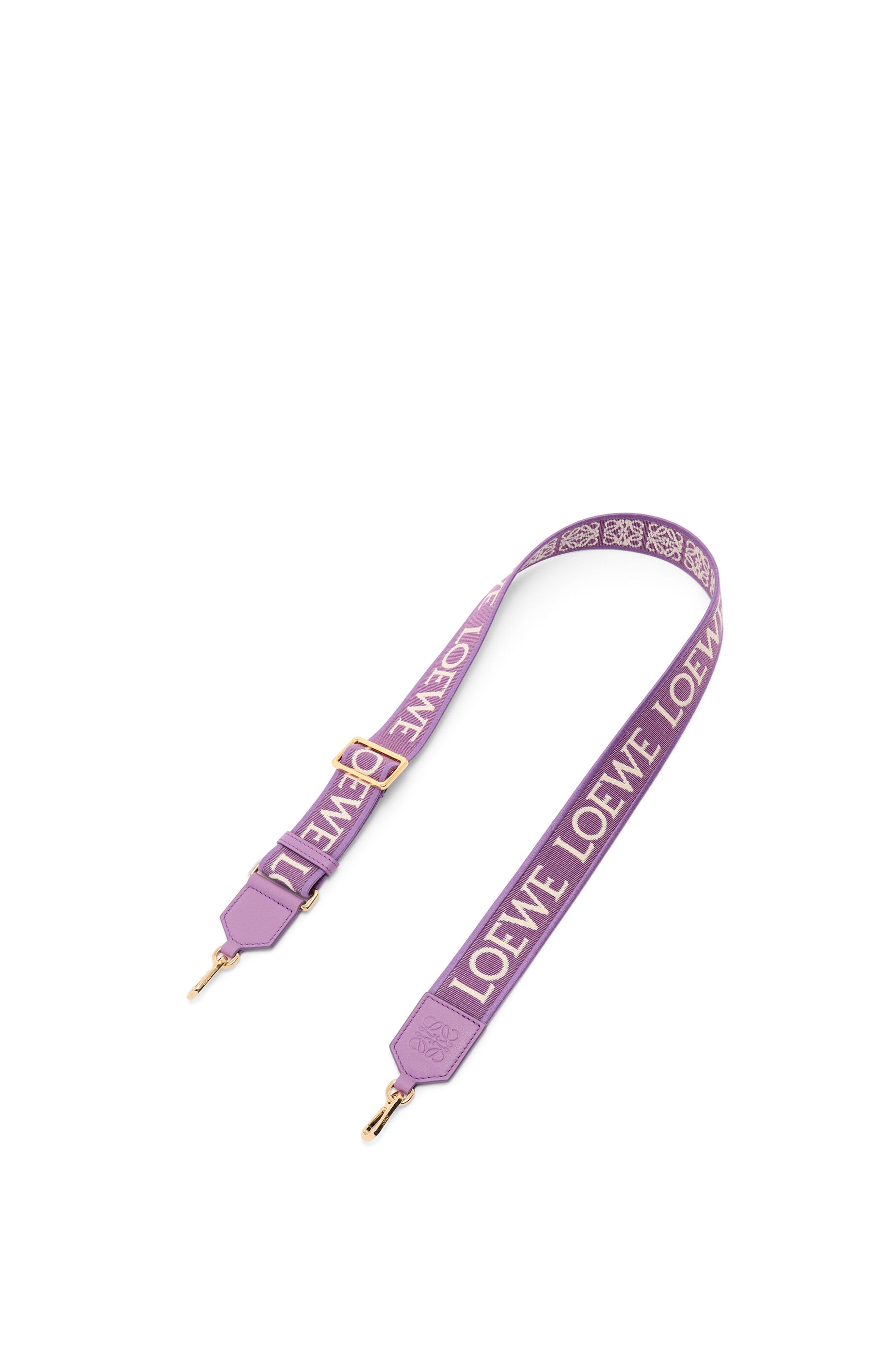 Anagram strap in jacquard and calfskin - 1