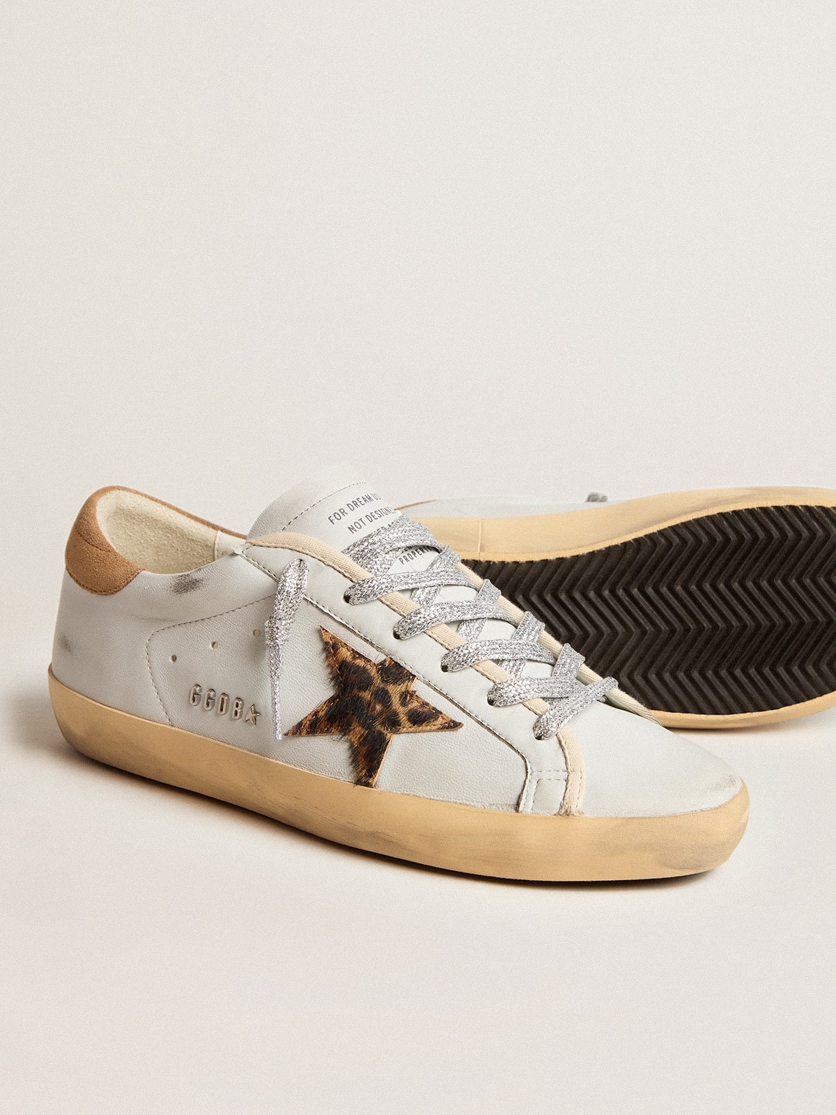 Golden Goose Super-Star in nappa leather with pony skin star