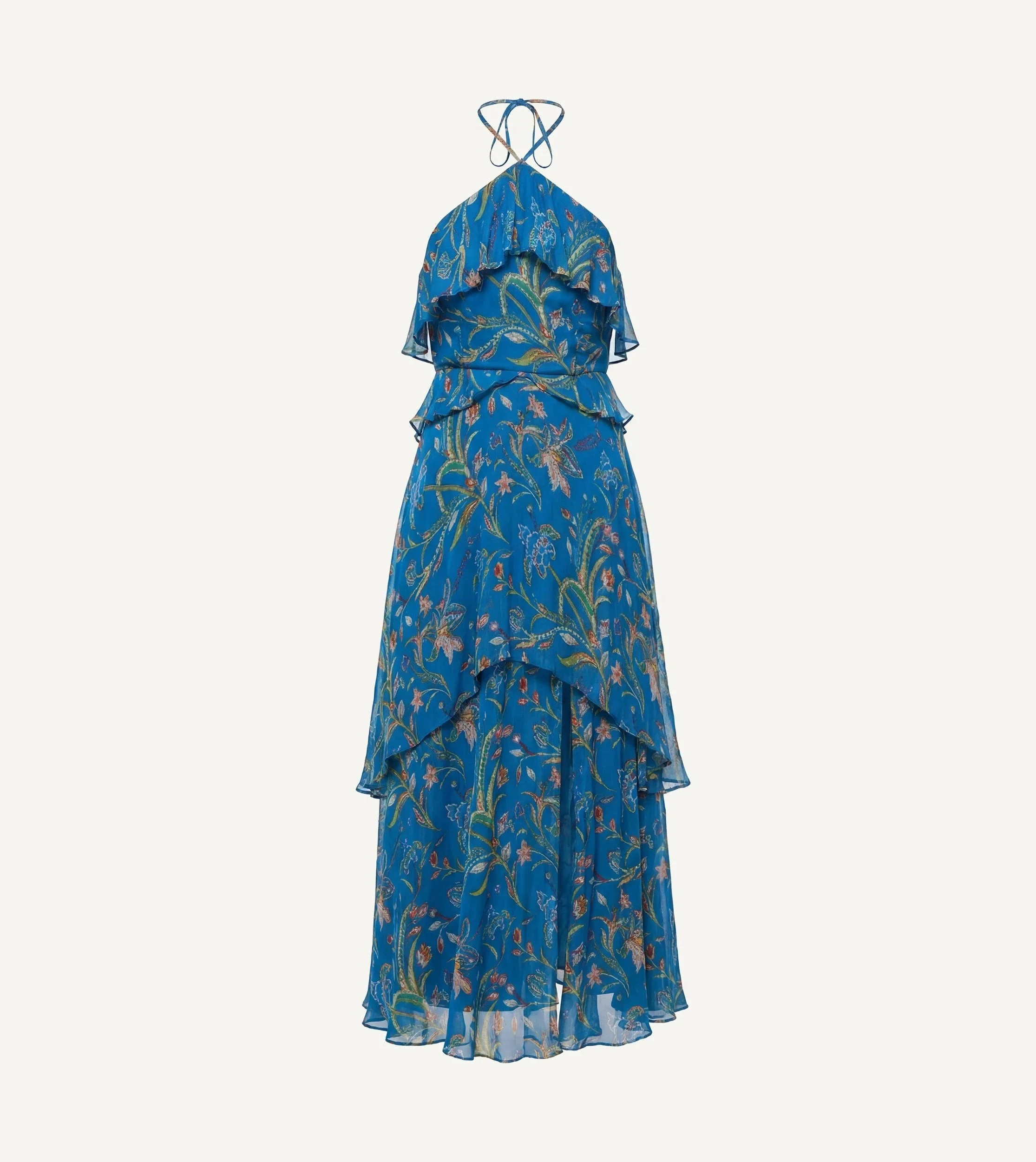 APHRODITE ANKLE DRESS | BLUE FLORABELLA - 1