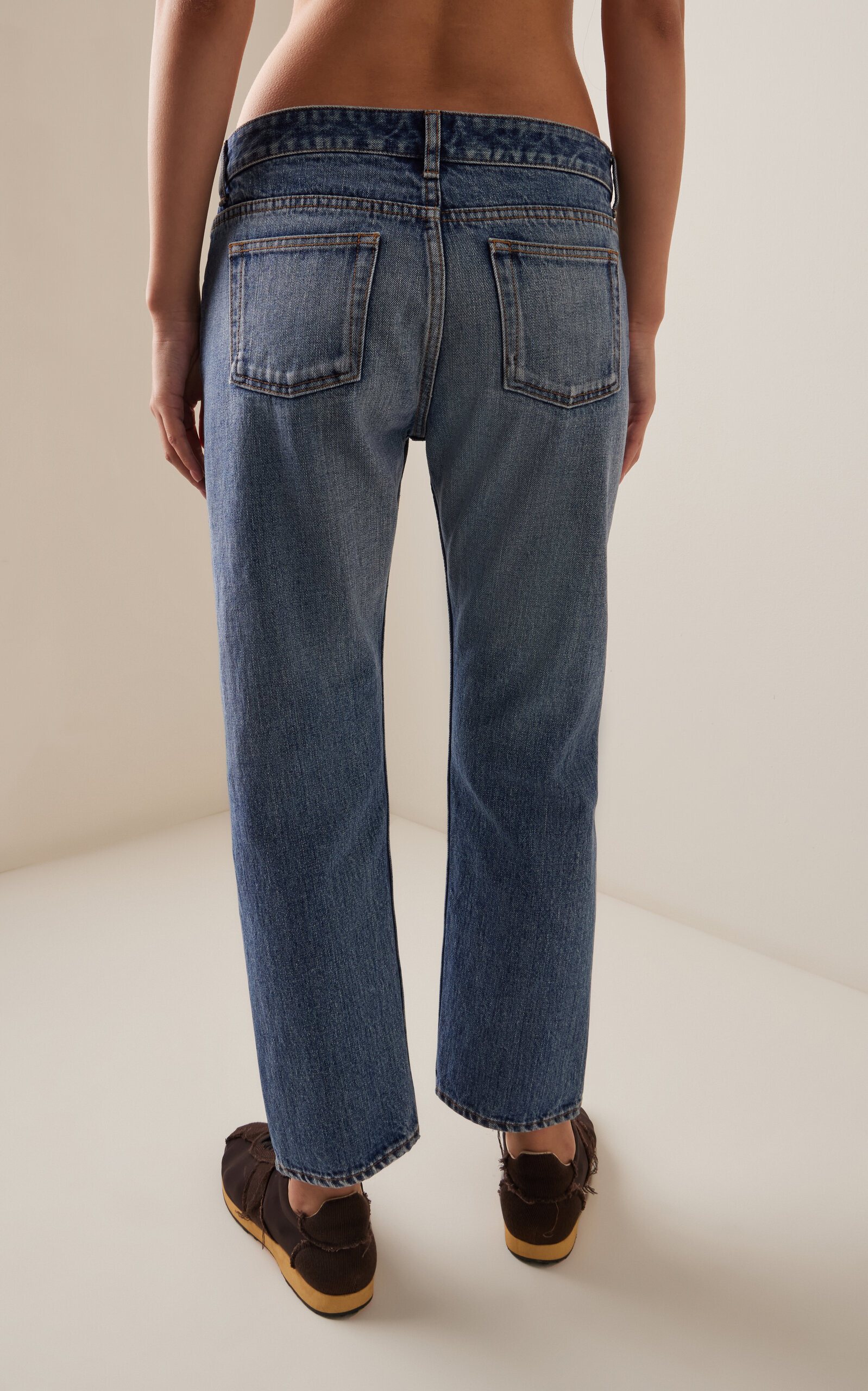 Riaco Rigid Mid-Rise Straight-Leg Jeans blue - 4