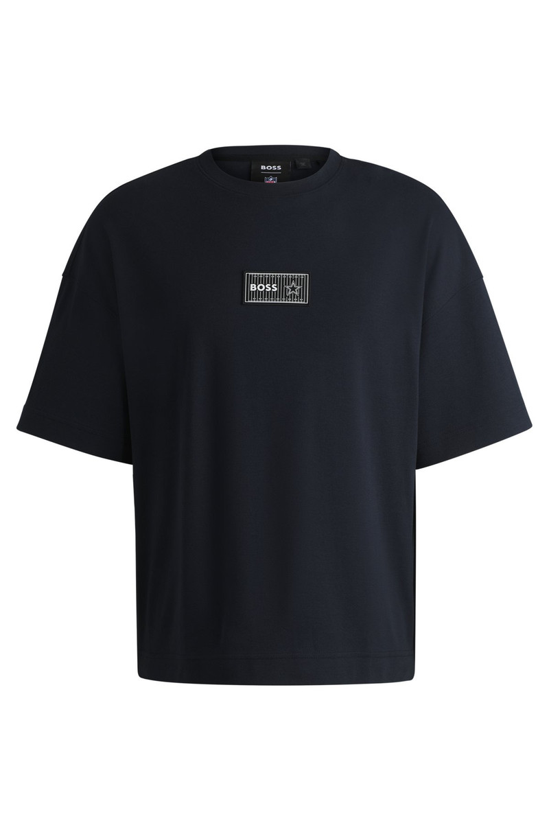 BOSS X NFL INTERLOCK-COTTON T-SHIRT WITH SPECIAL BRANDING 1