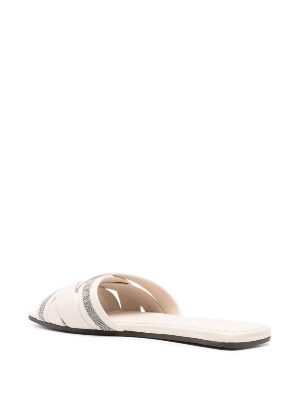 Monili chain-detail leather sandals - 3
