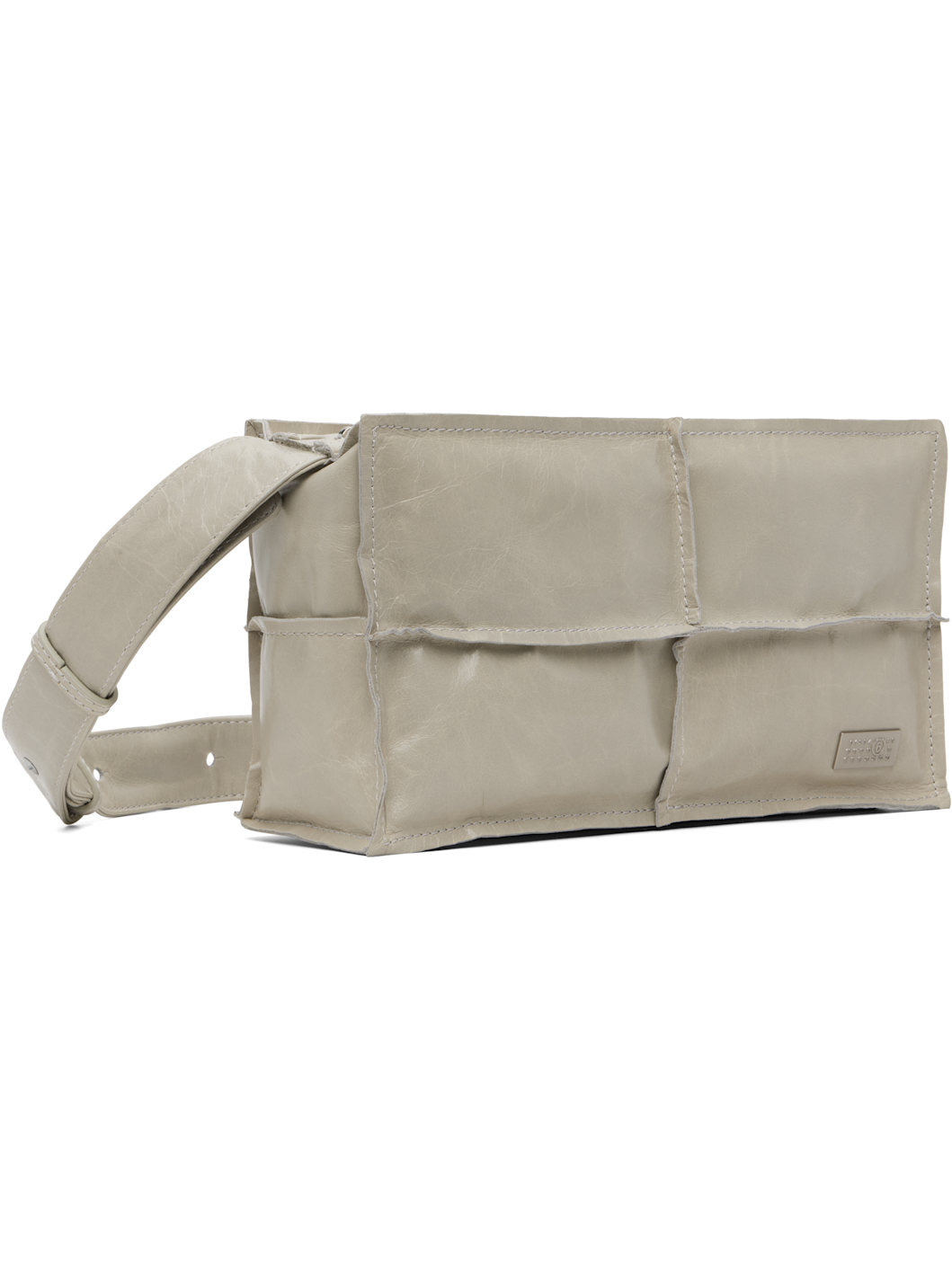 Gray Wrinkled Leather Bag - 2