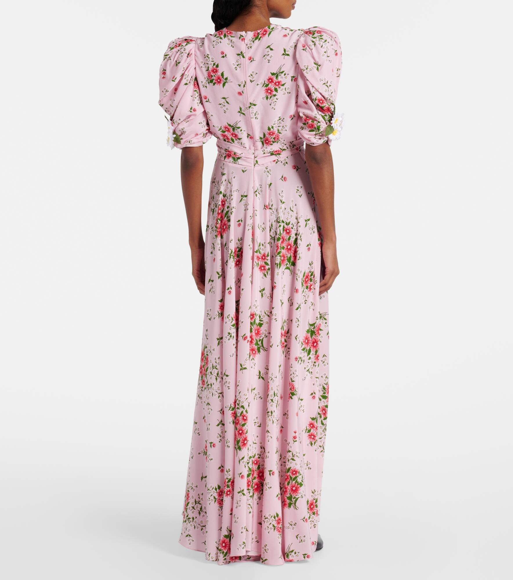 Floral silk cocktail dress - 3