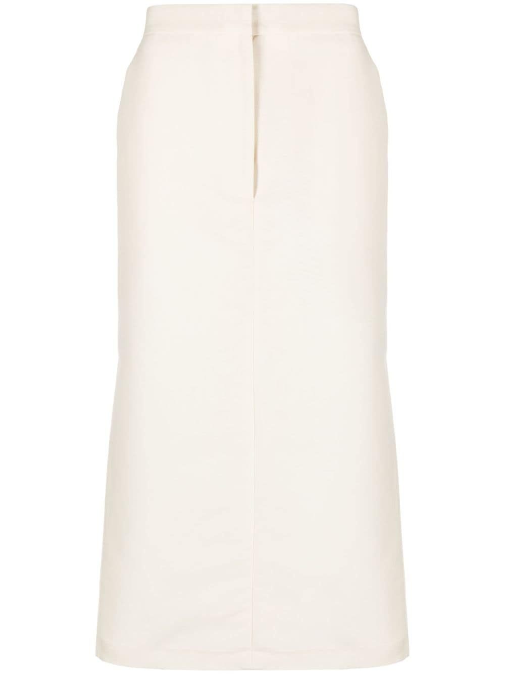 cotton-silk tailored skirt - 1