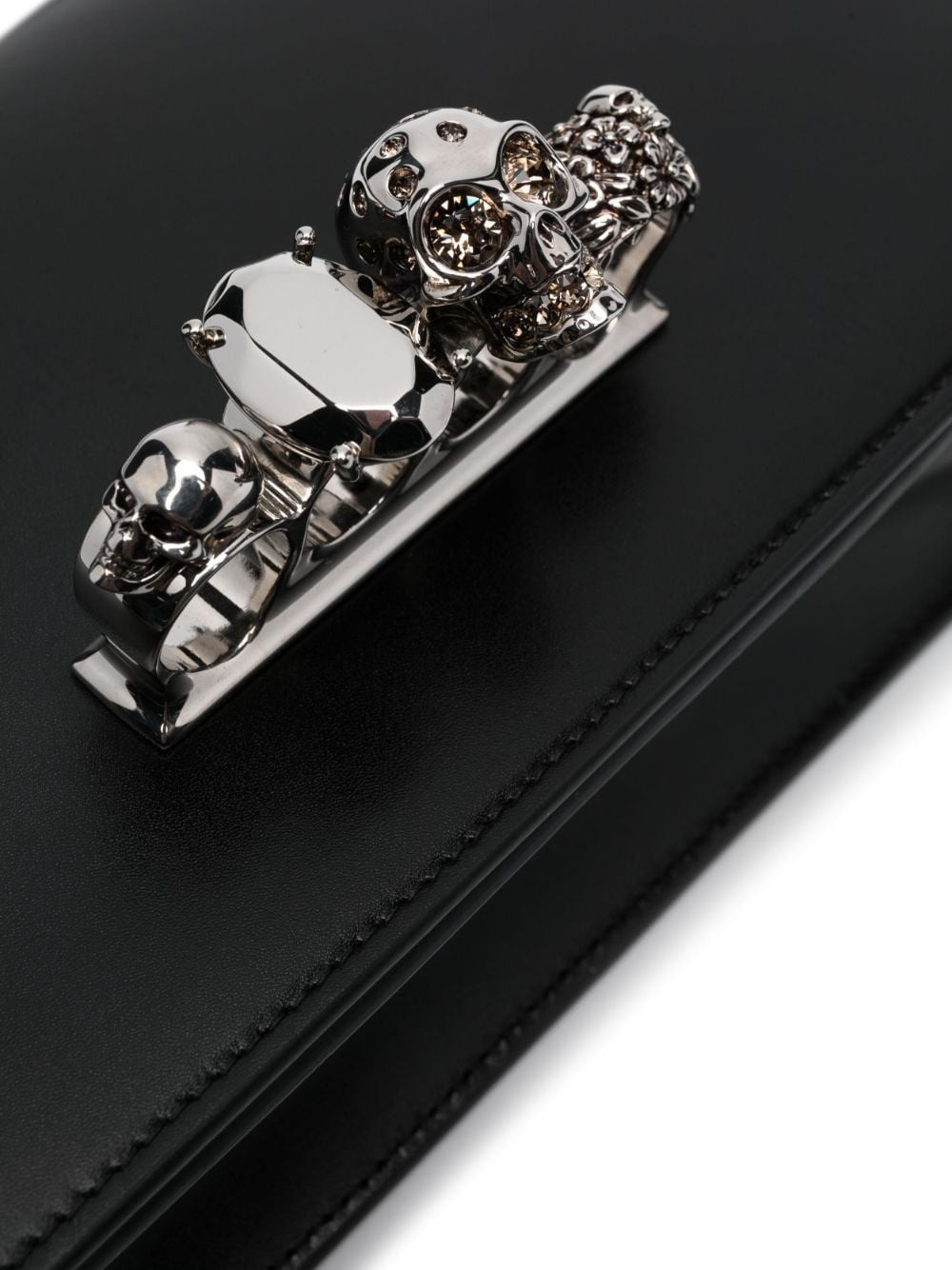 Jewelled leather shoulder bag - 5
