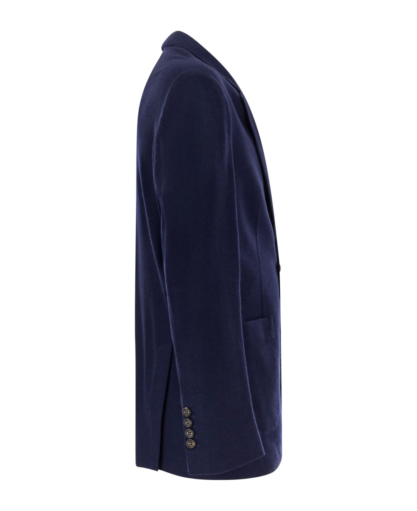 Cashmere Jersey Blazer With Patch Pockets - 3