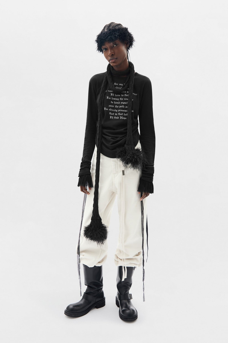 Dot Wrinkled Cropped Long Sleeve Top 4