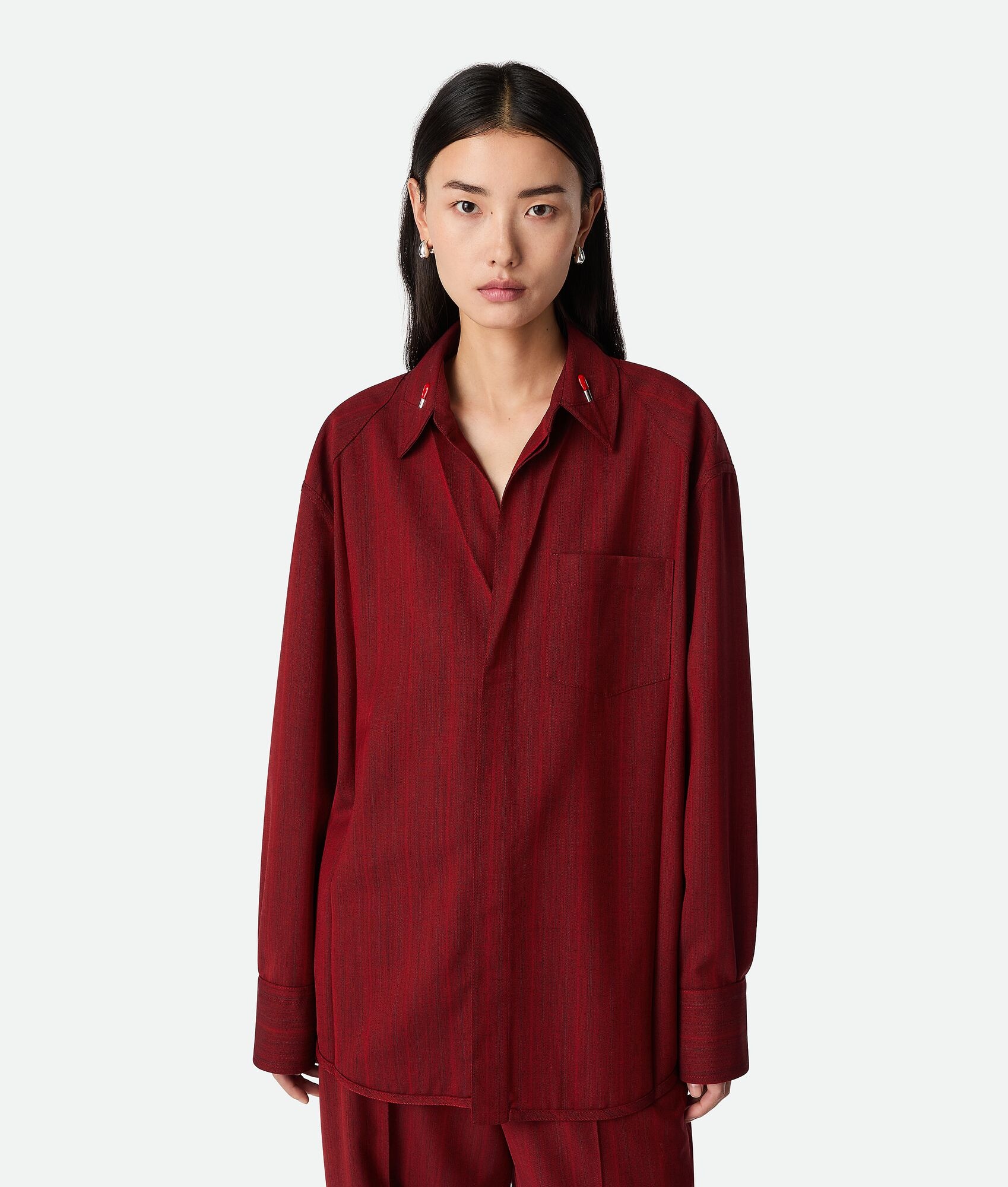 Wool Subtle Stripe Shirt - 4