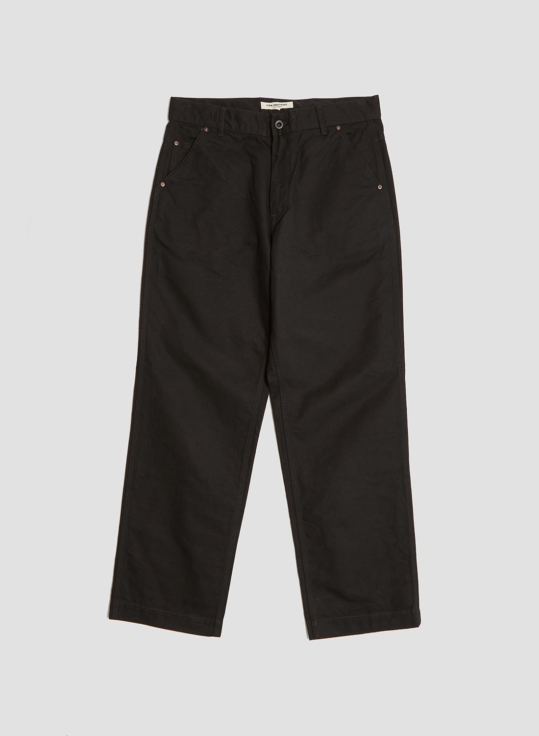 FOB Factory Cotton Duck Work Pant Black - 1
