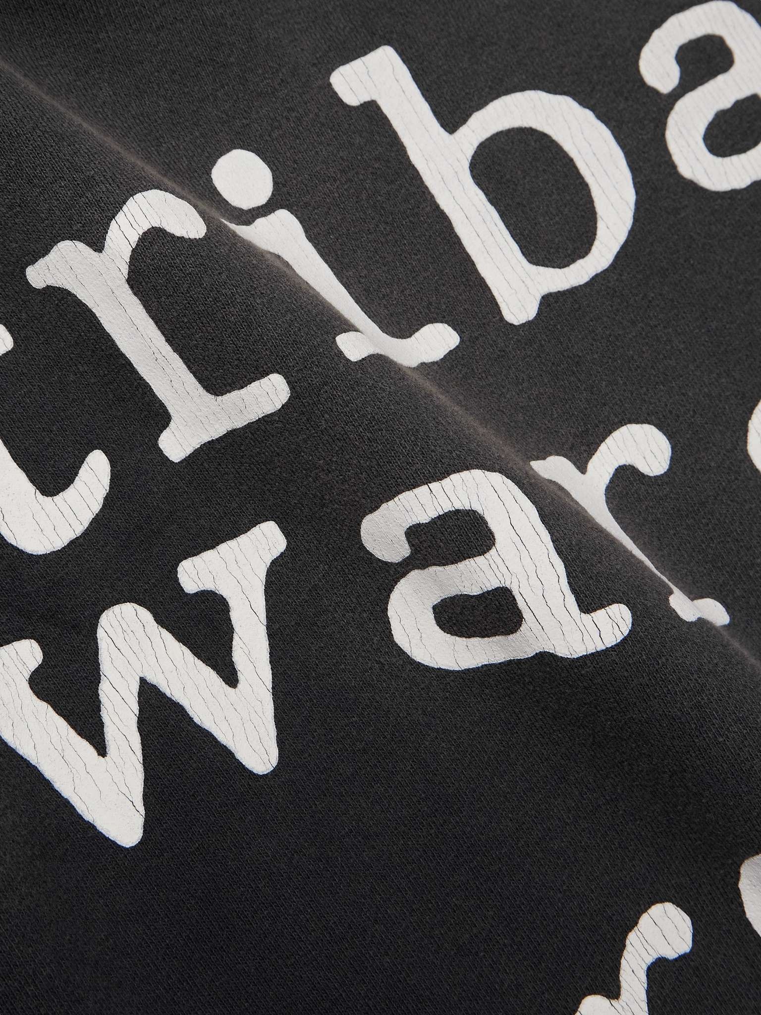 Logo-Print Distressed Cotton-Jersey Sweatshirt - 4