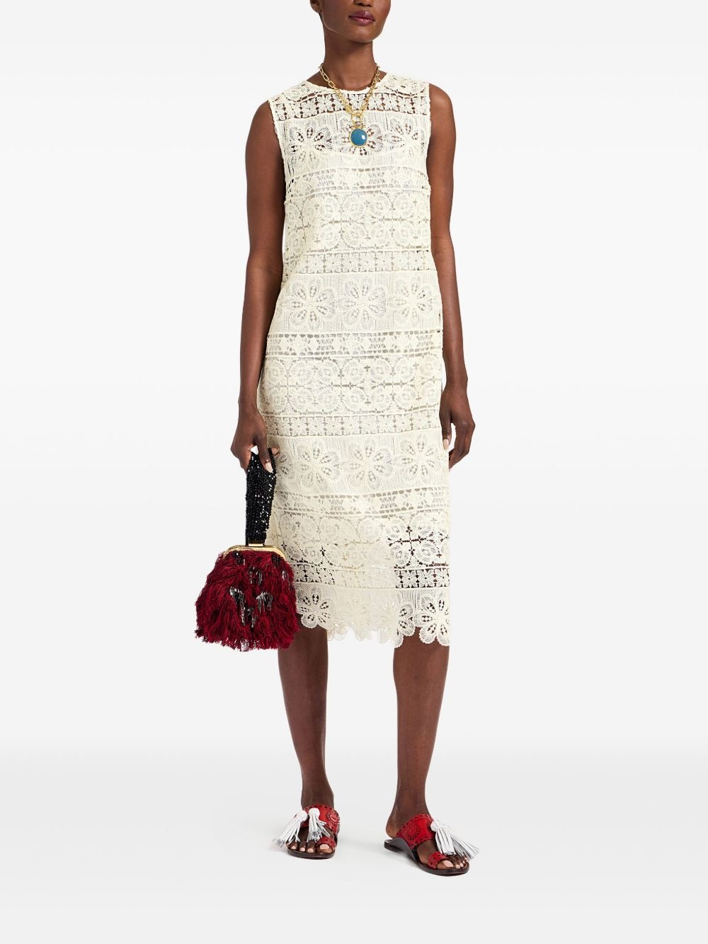 lace-embroidered dress - 2