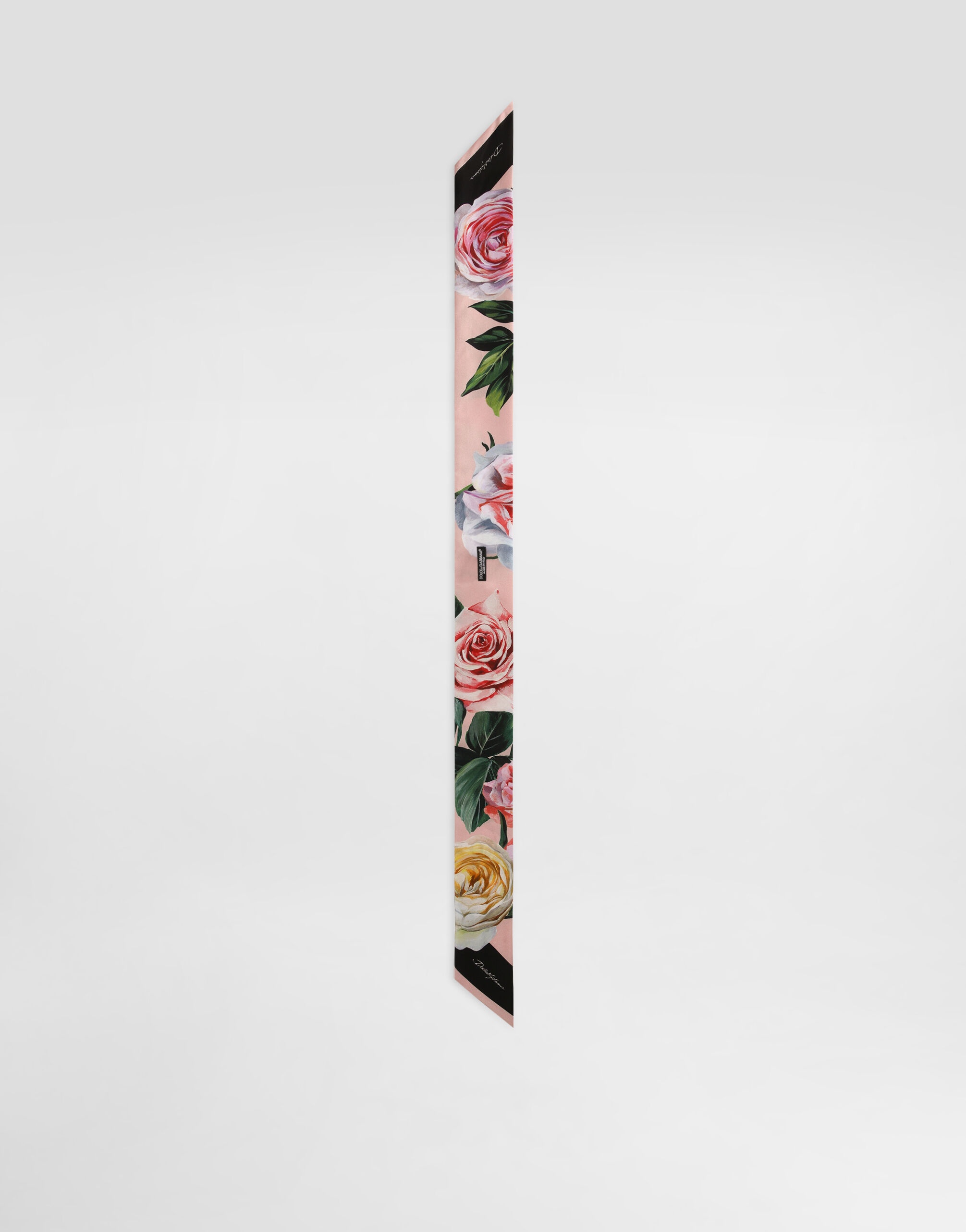 Twill headscarf with peony and rose print (6x100) - 2