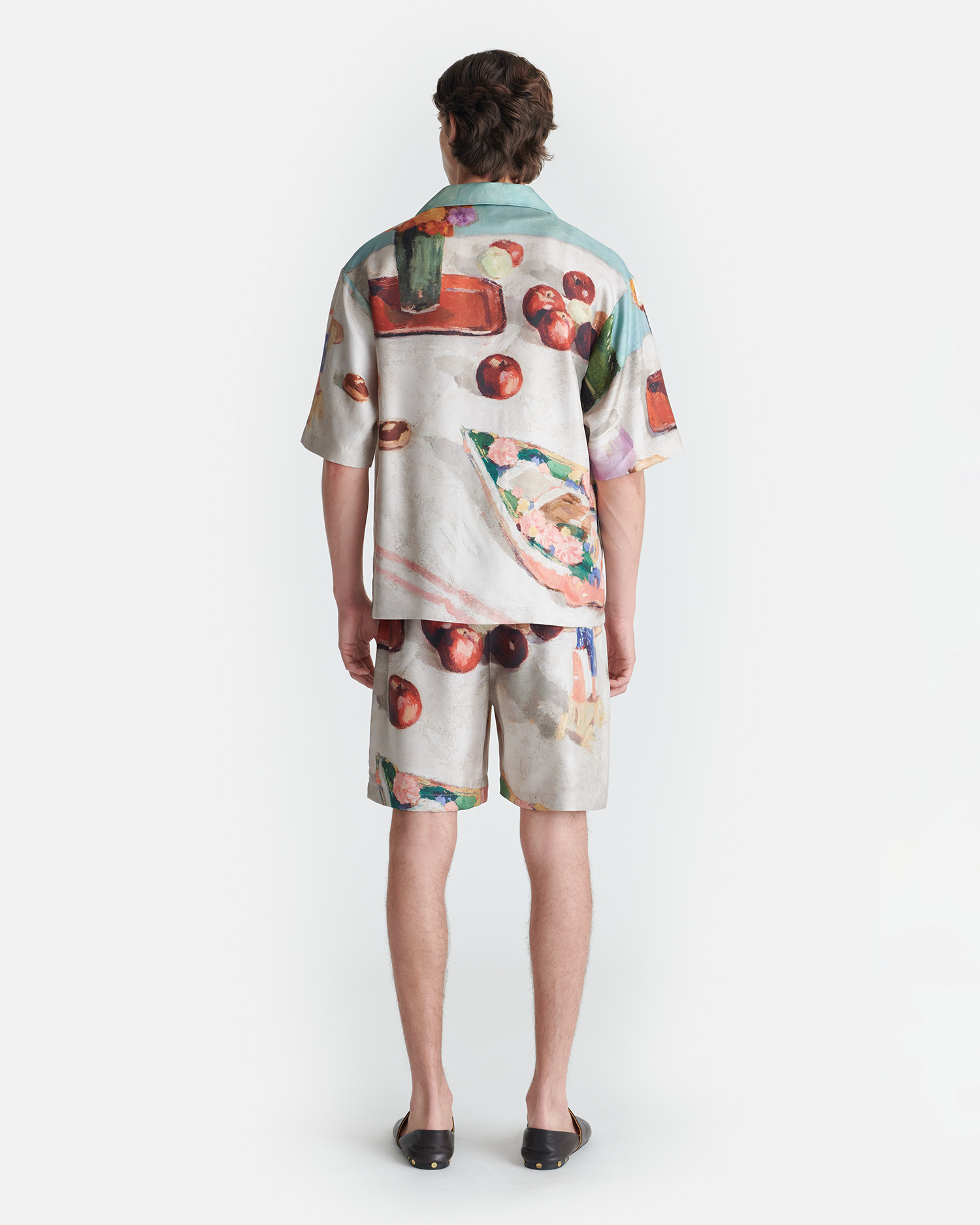 Printed Silk Twill Shorts - 1