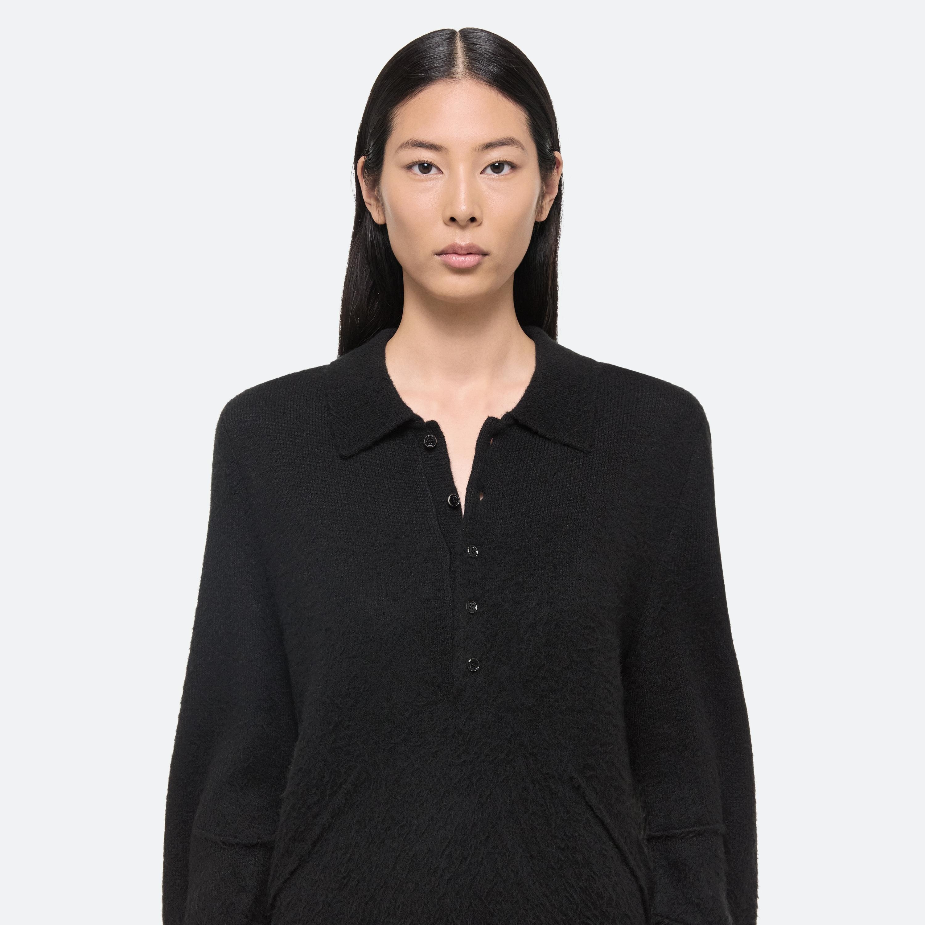 Helmut Lang Oversized Polo Sweater | WWW.HELMUTLANG.COM