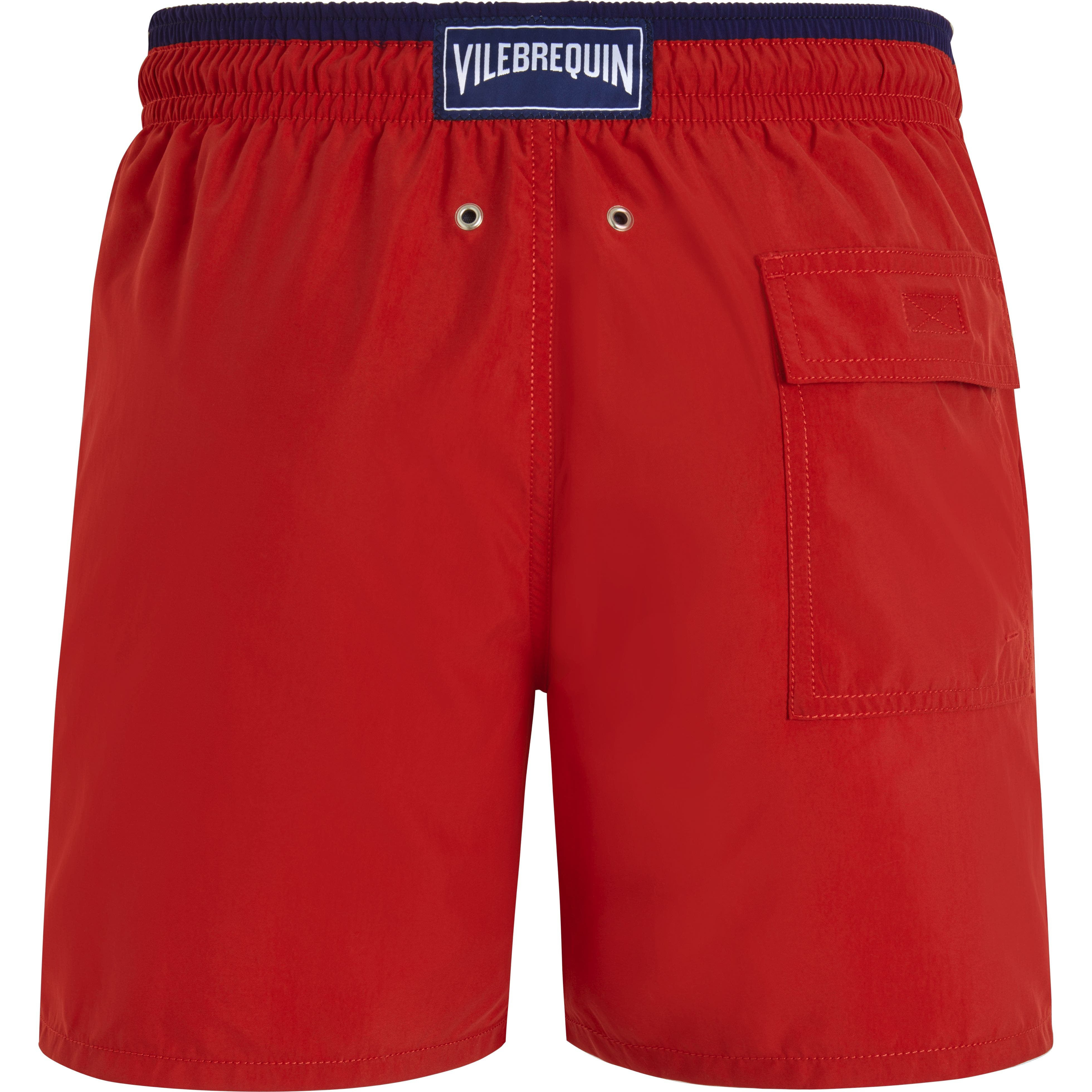 Vilebrequin Men's Solid Bicolor Swim Shorts in Brique at Nordstrom - 4