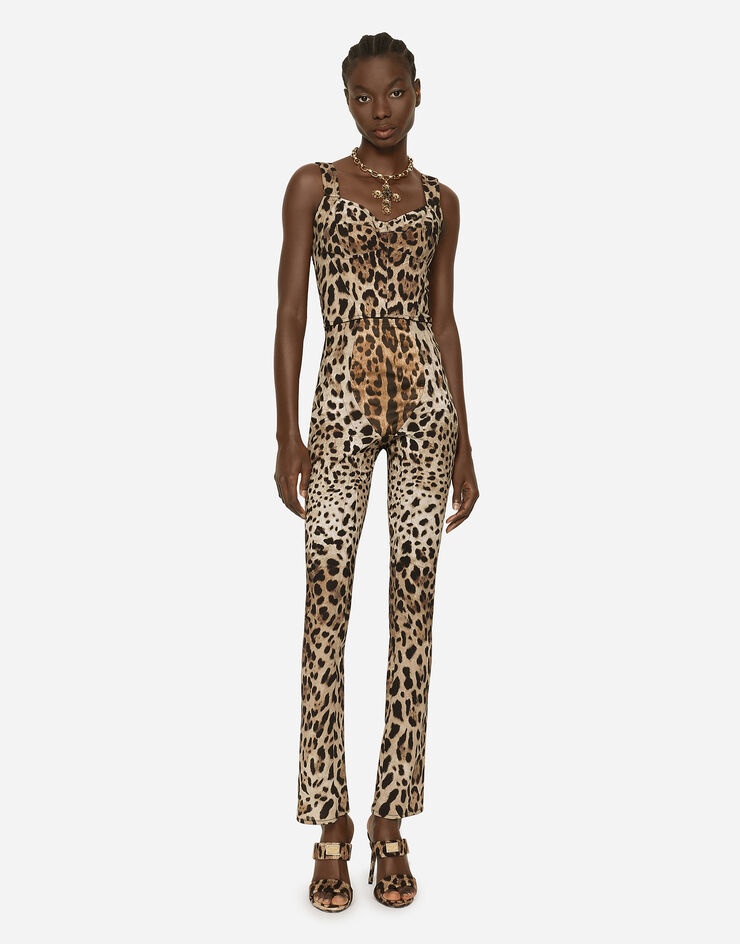 Leopard-print marquisette pants - 2