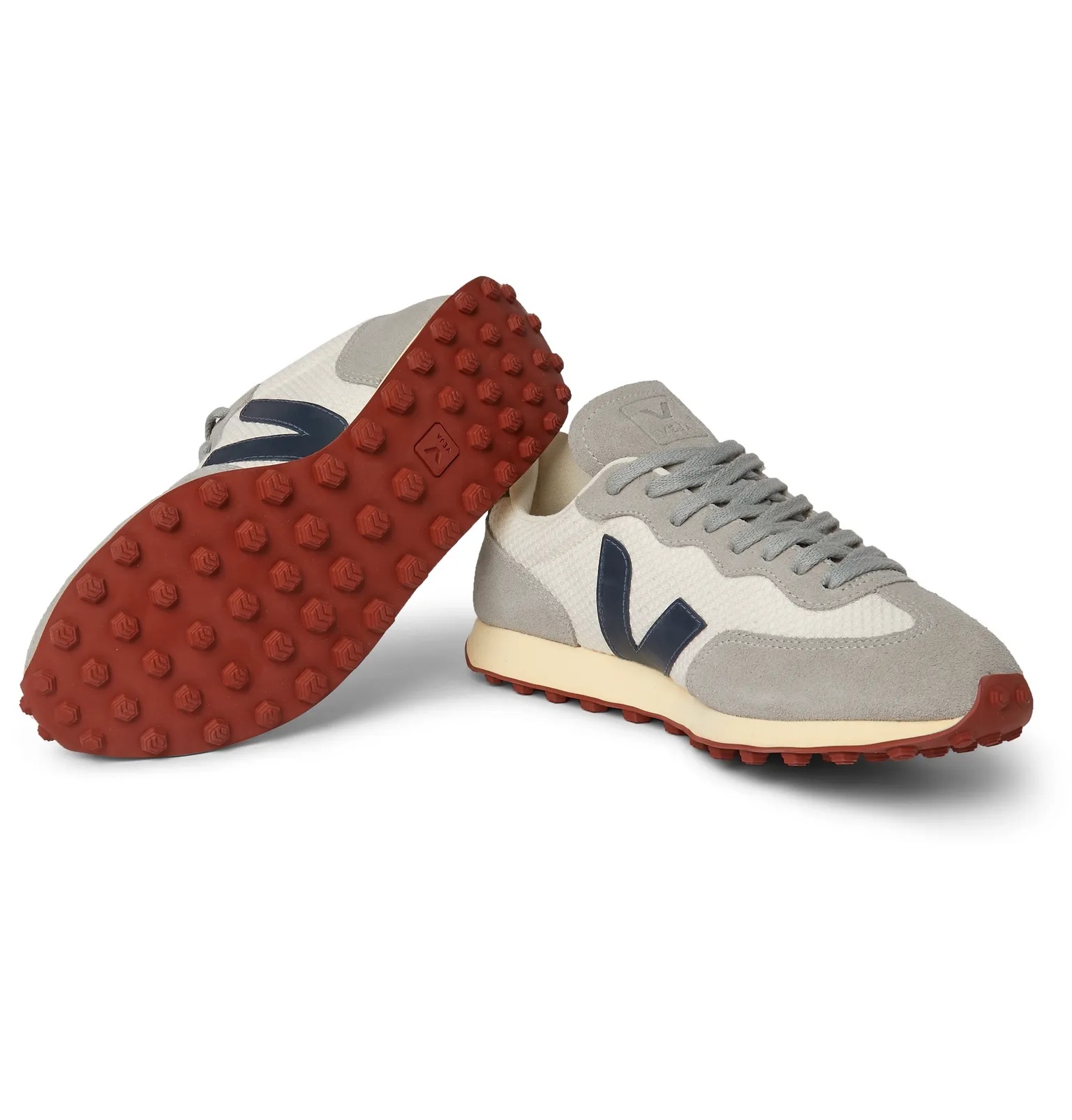 Rio Branco Leather and Rubber-Trimmed Hexamesh and Suede Sneakers - 11