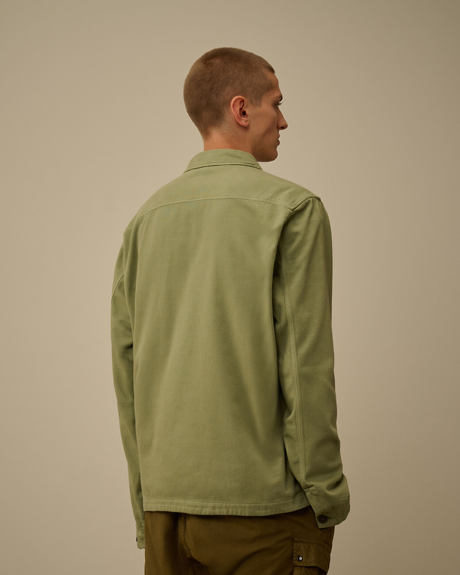 Armored Stretch Satin Lens Button Overshirt - 4