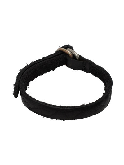 Guidi Black Bison Leather Bracelet outlook